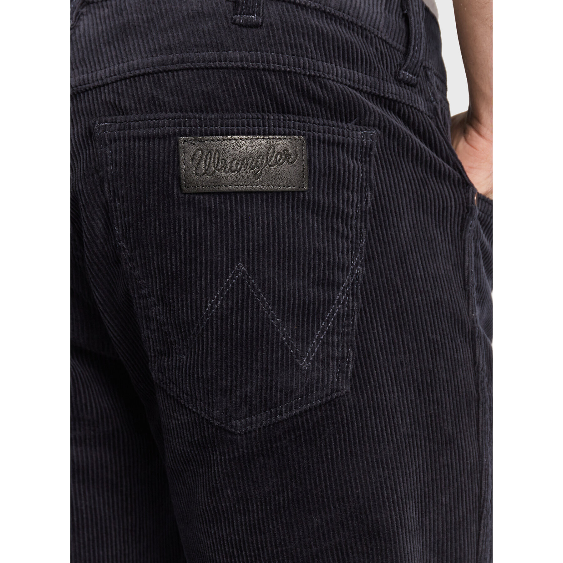 Wrangler Текстилни панталони Greensboro 803 W15QA2114 Тъмносин Straight Fit - Pepit.bg