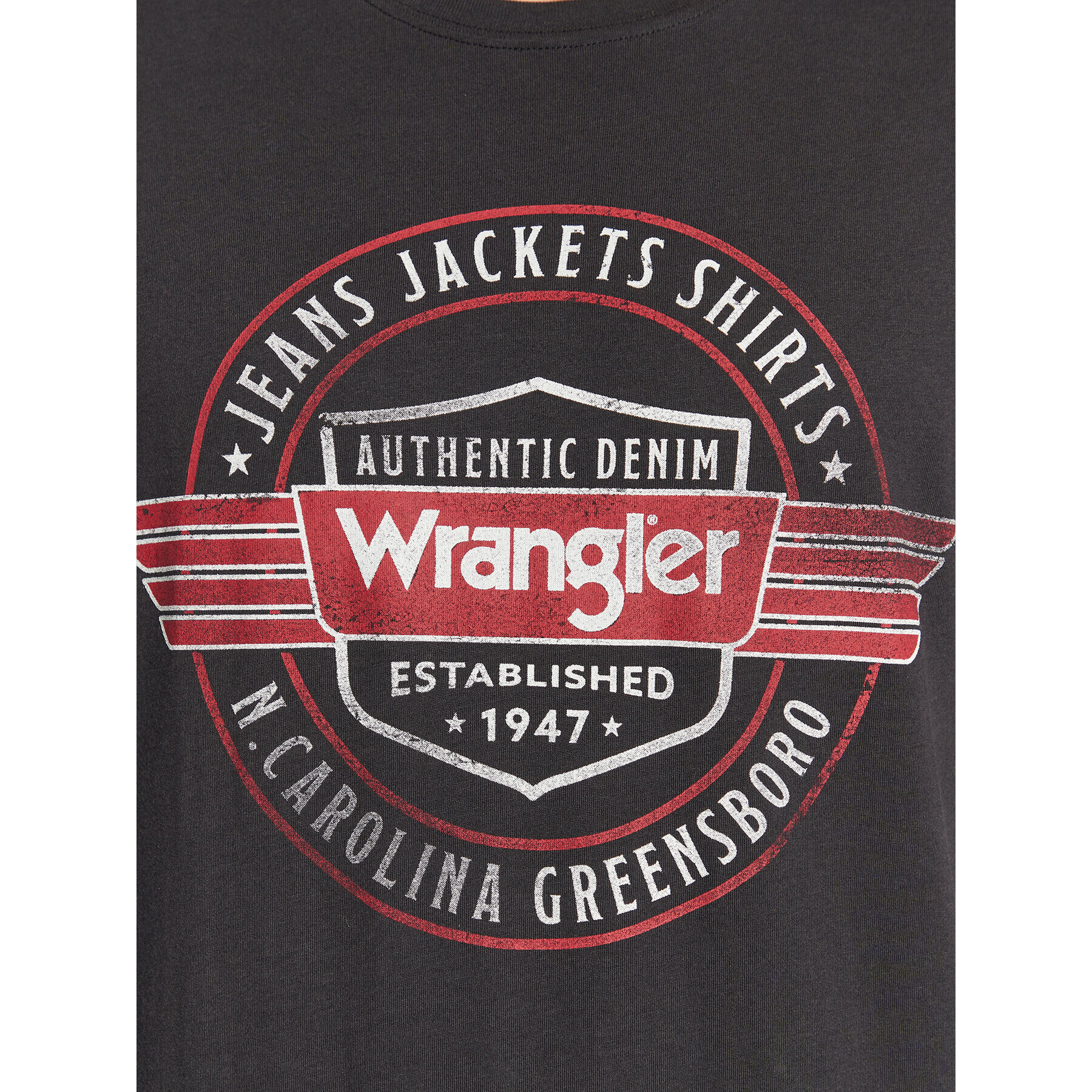 Wrangler Тениска с дълъг ръкав Americana W70QD3XV6 112320777 Черен Regular Fit - Pepit.bg