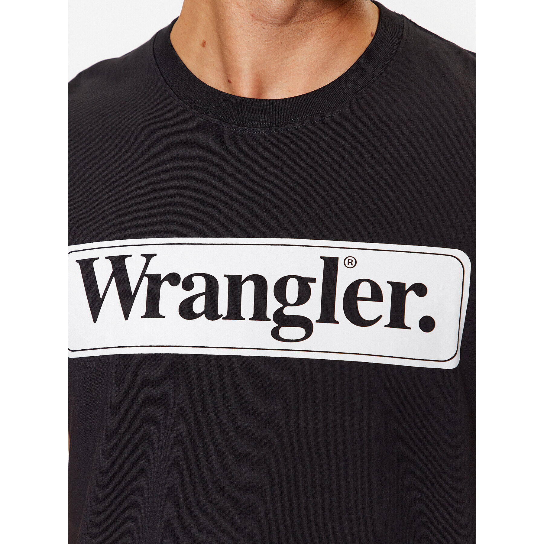 Wrangler Тишърт 112341132 Черен Regular Fit - Pepit.bg