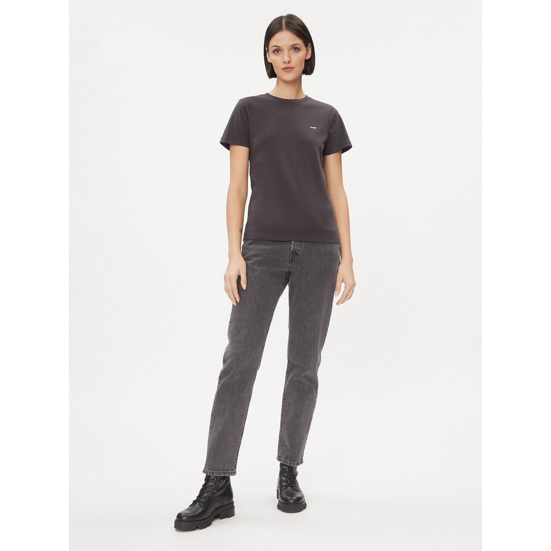 Wrangler Тишърт 112343064 Черен Slim Fit - Pepit.bg