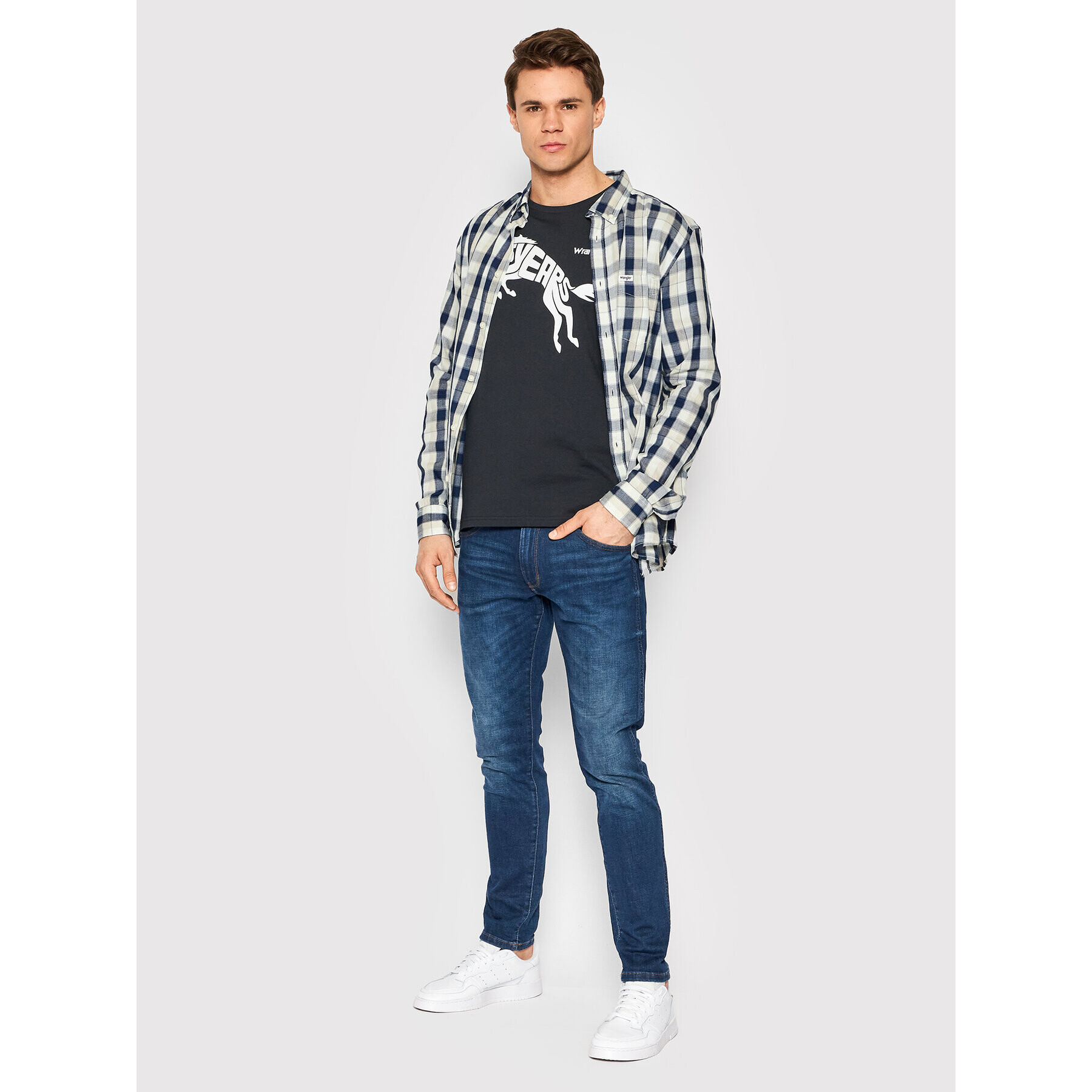 Wrangler Тишърт 75Th Anni W746EEZ13 Черен Regular Fit - Pepit.bg