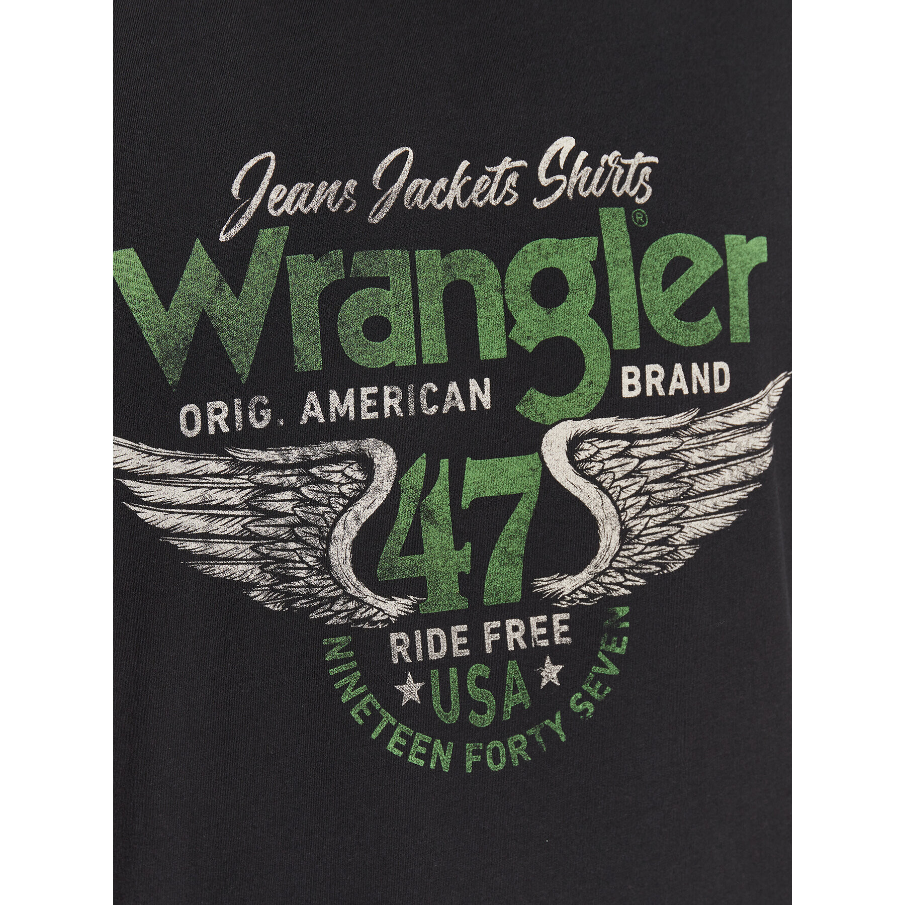 Wrangler Тишърт Americana W70PD3100 112320782 Черен Regular Fit - Pepit.bg