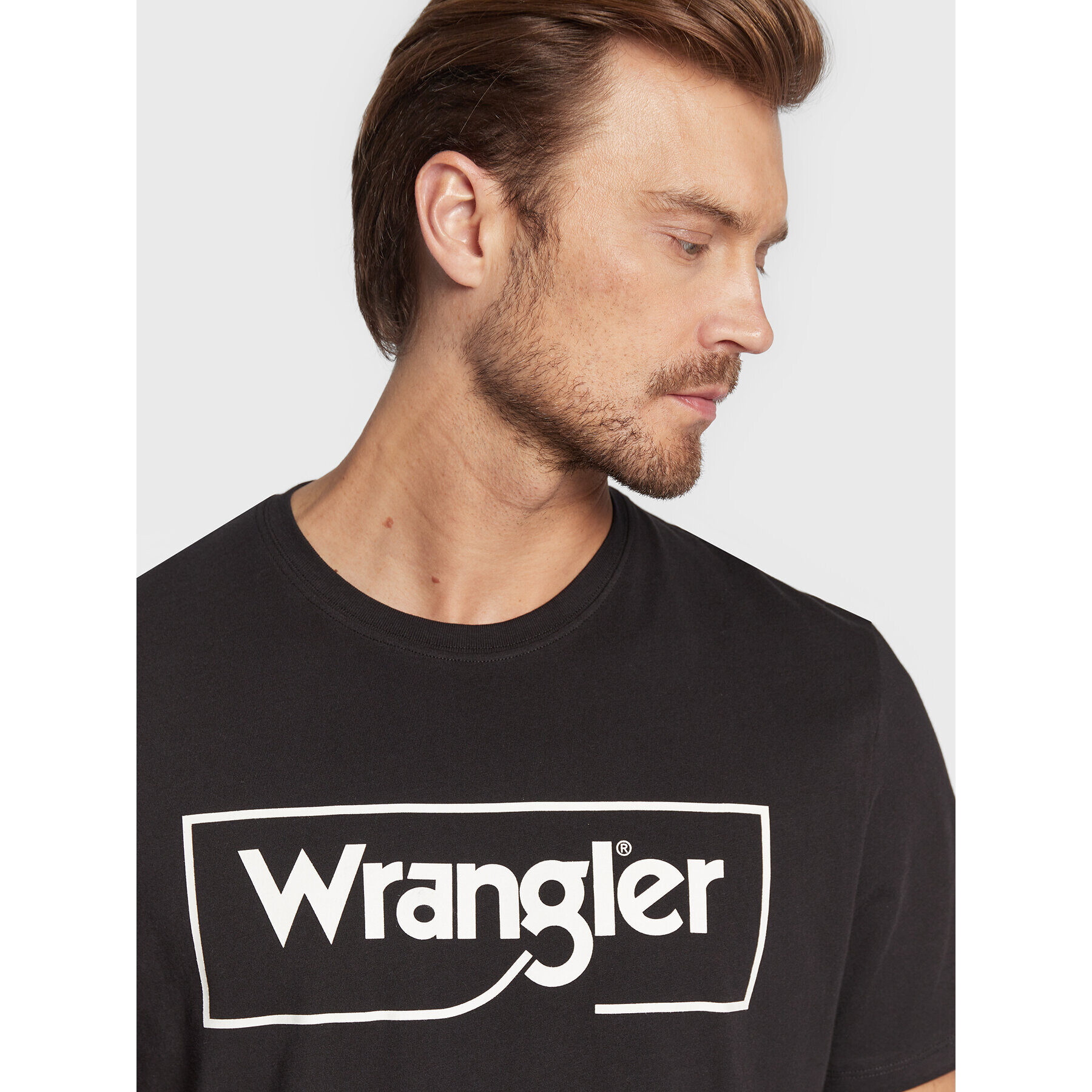 Wrangler Тишърт Frame Logo W70JD3100 112319290 Черен Regular Fit - Pepit.bg