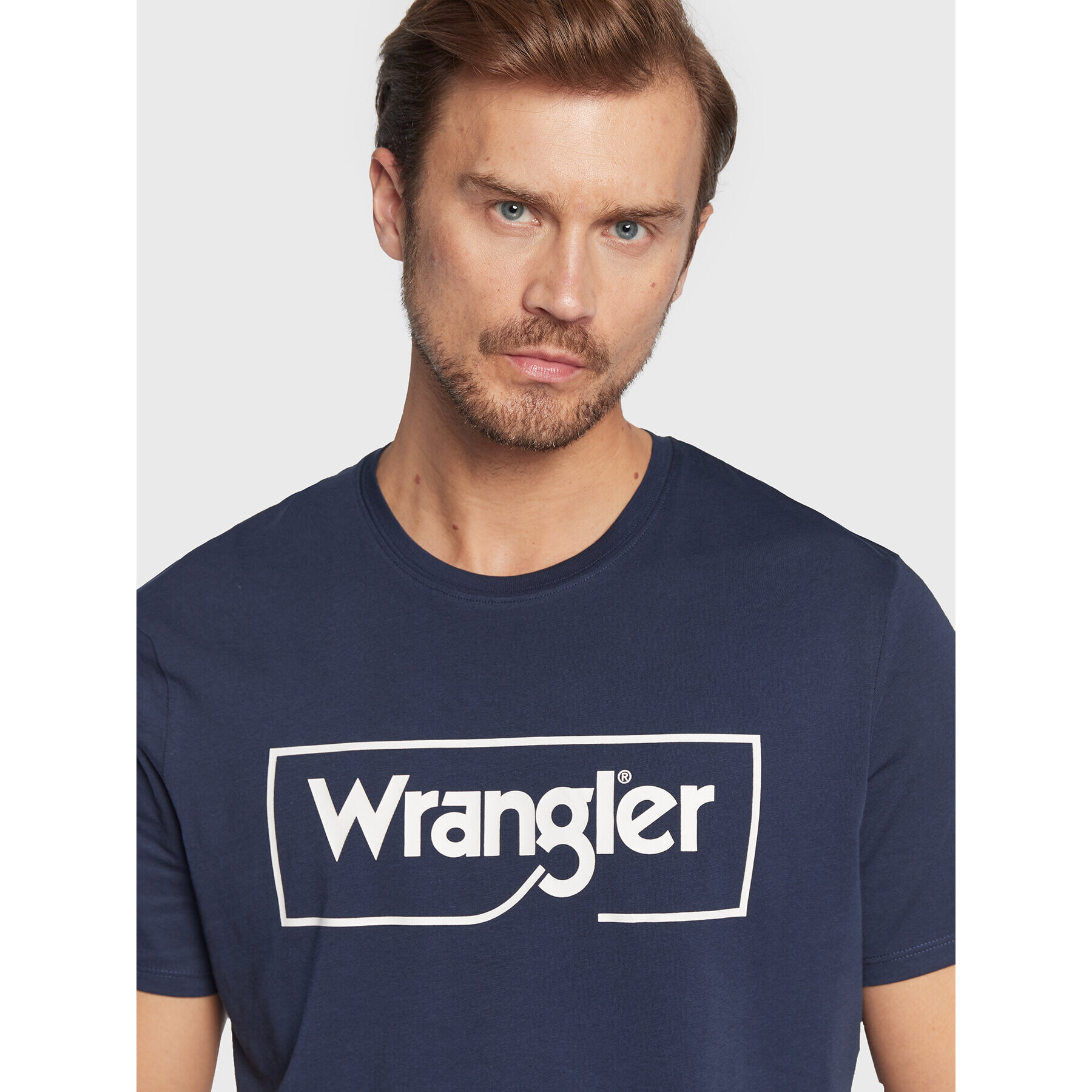 Wrangler Тишърт Frame Logo W70JD3114 112320768 Тъмносин Regular Fit - Pepit.bg