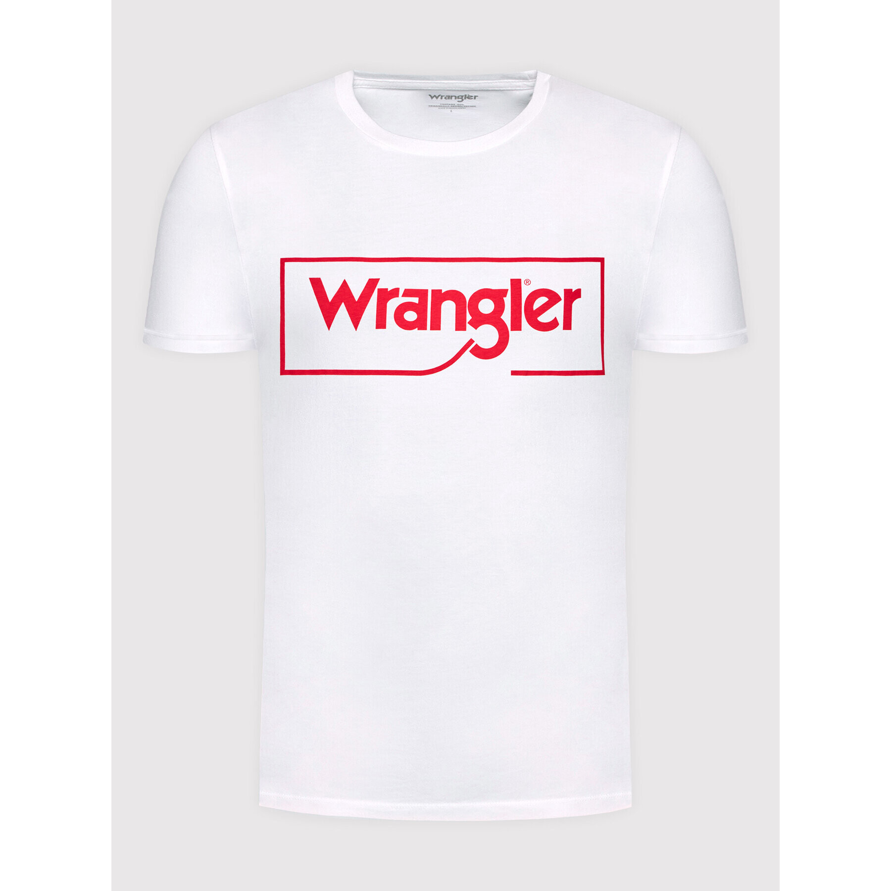 Wrangler Тишърт Frame Logo W7H3D3989 Бял Regular Fit - Pepit.bg