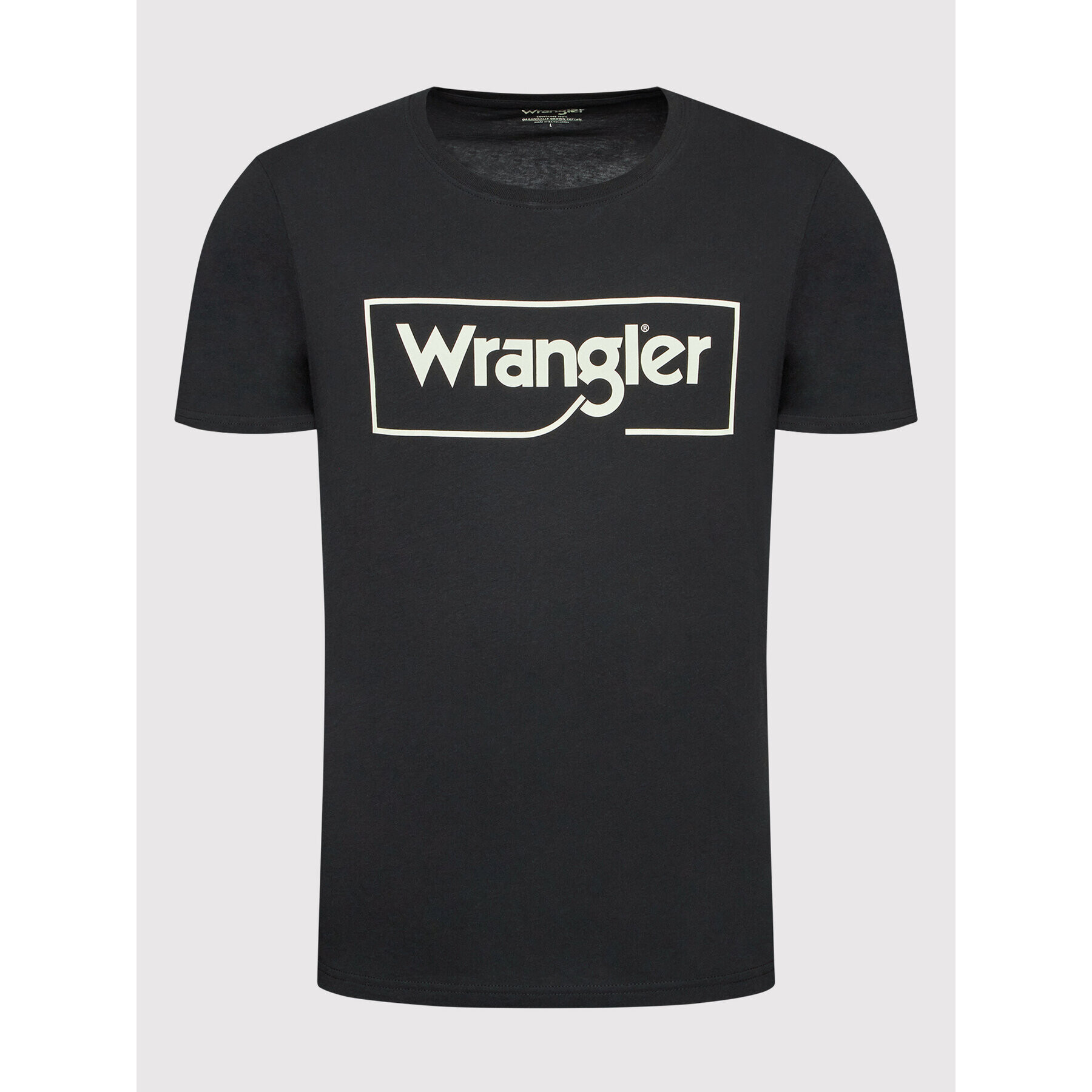 Wrangler Тишърт Frame Logo W7H3D3XV6 Черен Regular Fit - Pepit.bg