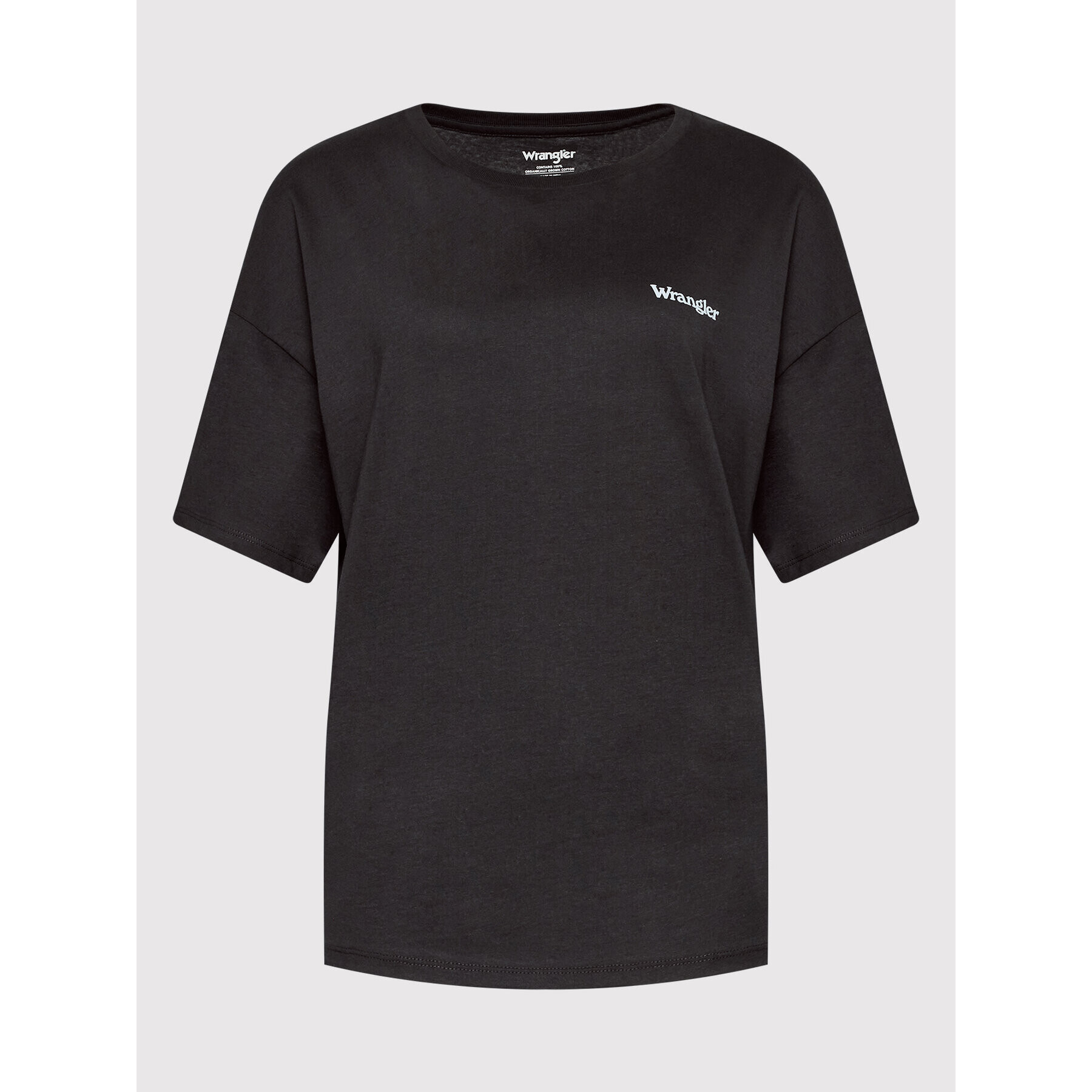 Wrangler Тишърт Girlfriend W7T9GHXV6 Черен Relaxed Fit - Pepit.bg