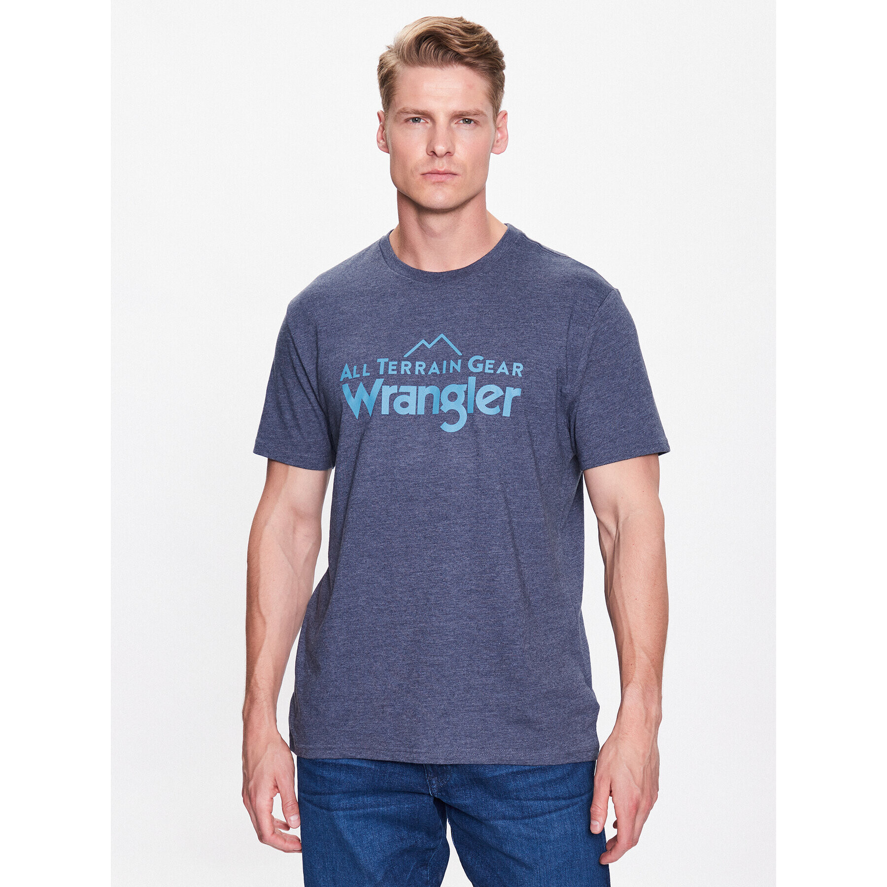 Wrangler Тишърт Logo Tee WC5EGEC16 112335671 Тъмносин Regular Fit - Pepit.bg