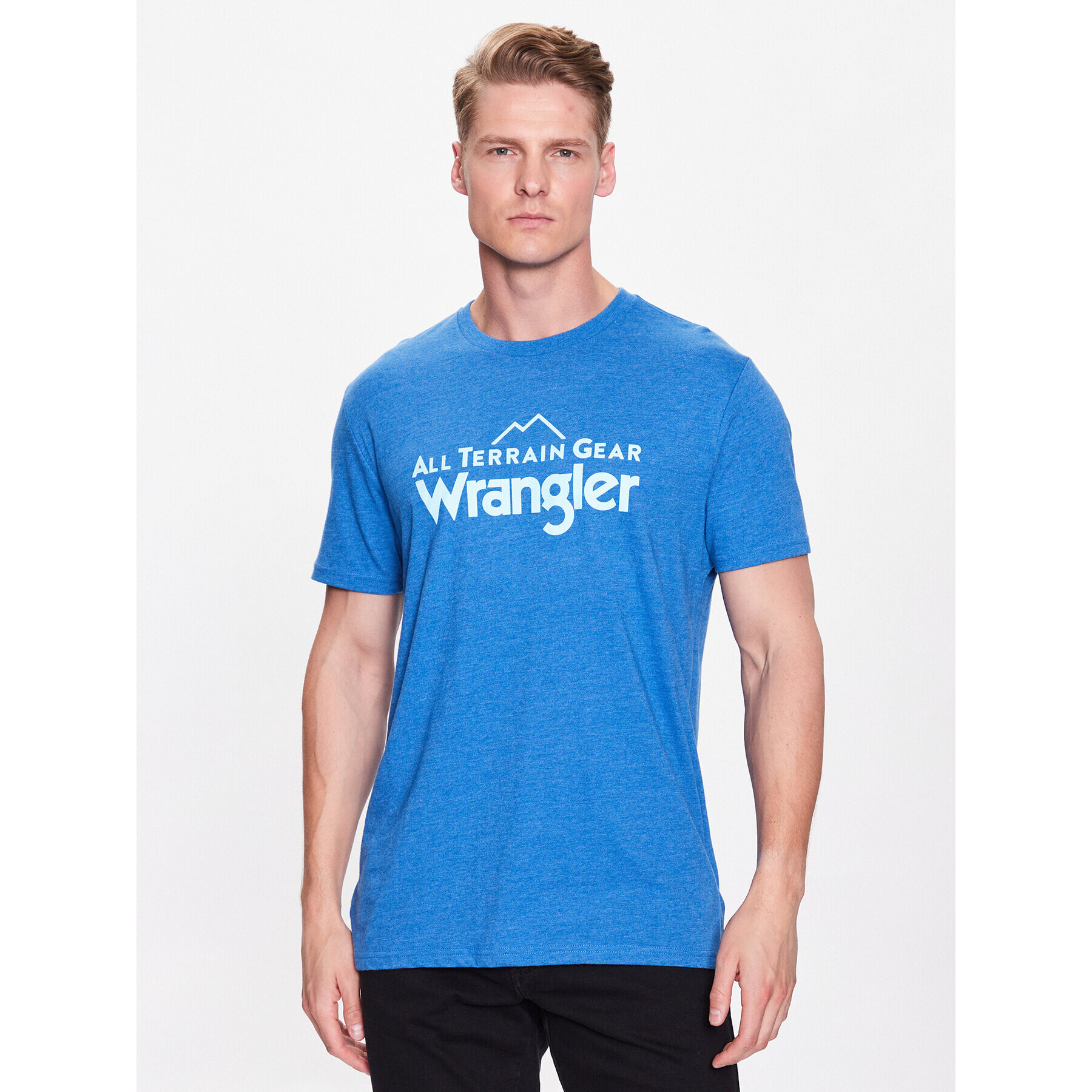 Wrangler Тишърт Logo Tee WC5FGE47G 112335672 Син Regular Fit - Pepit.bg