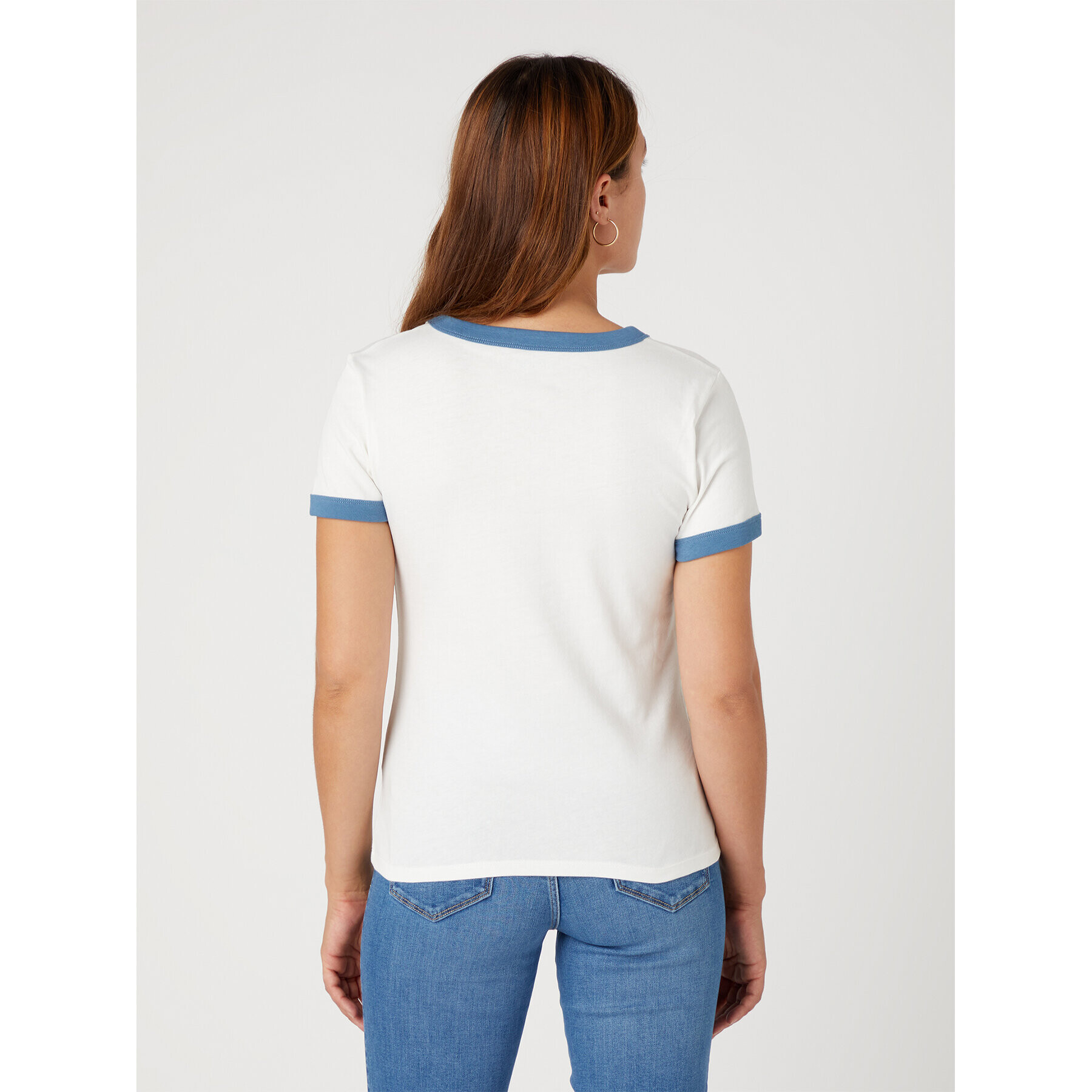 Wrangler Тишърт Ringer W7N0EEW02 112331996 Бял Regular Fit - Pepit.bg