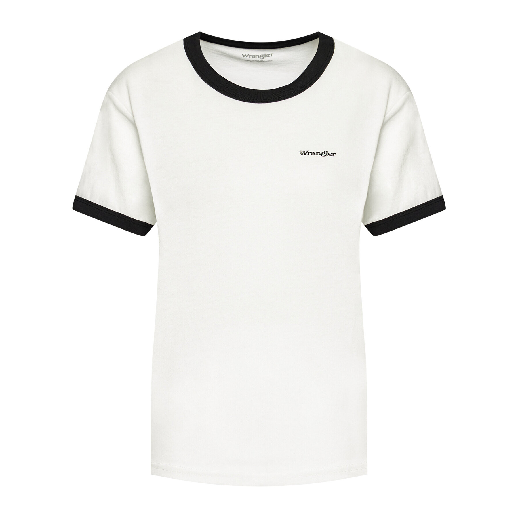Wrangler Тишърт Ringer W7S0DRXV6 Бял Relaxed Fit - Pepit.bg