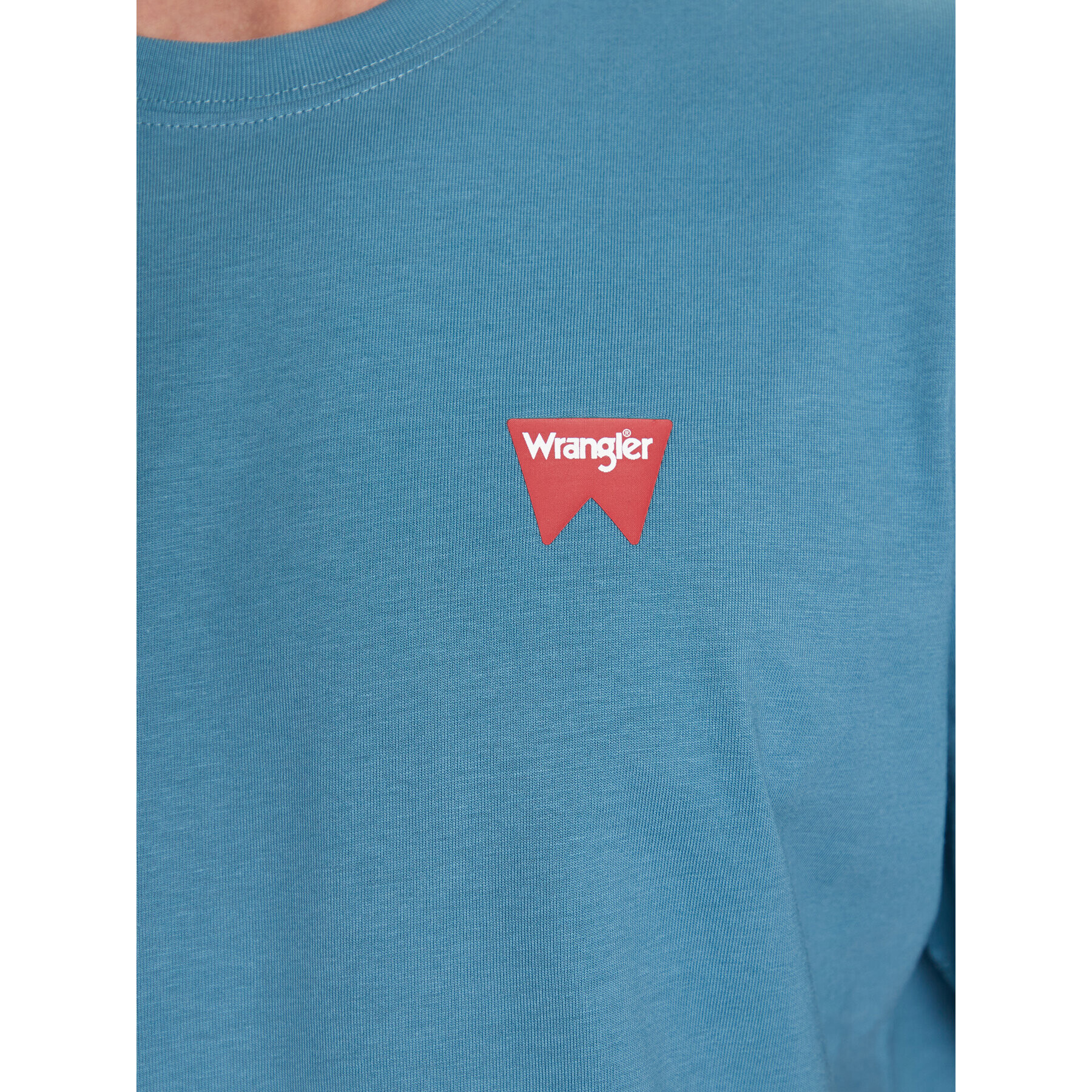 Wrangler Тишърт Sign Off 112341129 Син Regular Fit - Pepit.bg