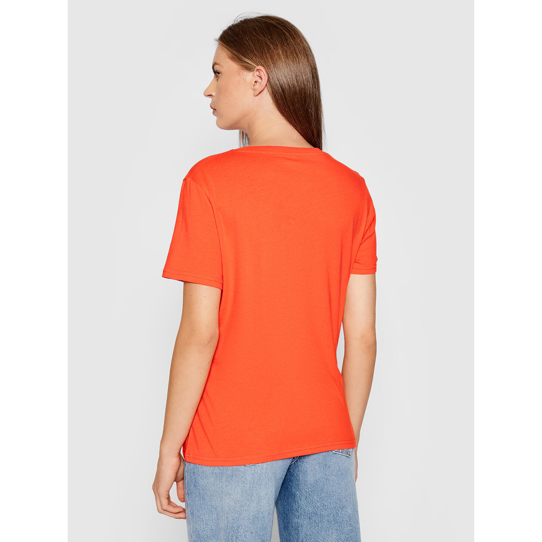Wrangler Тишърт Sign Off Tee W7Q0D3 Оранжев Regular Fit - Pepit.bg
