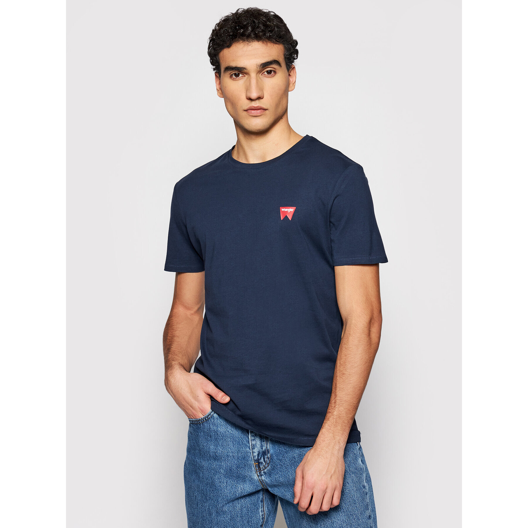 Wrangler Тишърт Ss Sing Off Tee W7C07D335 Тъмносин Regular Fit - Pepit.bg