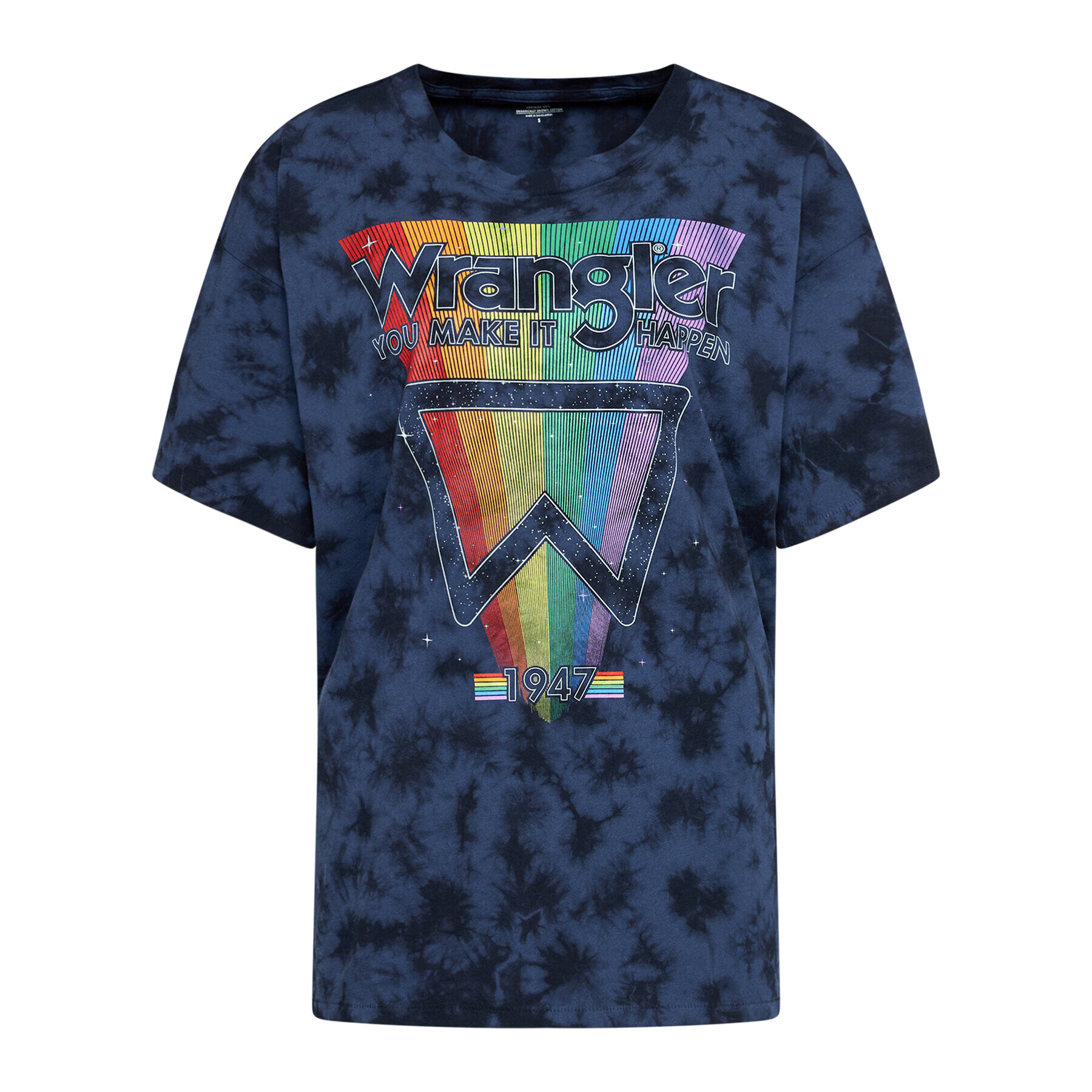 Wrangler Тишърт Tee W7R3GFB28 Тъмносин Oversize - Pepit.bg