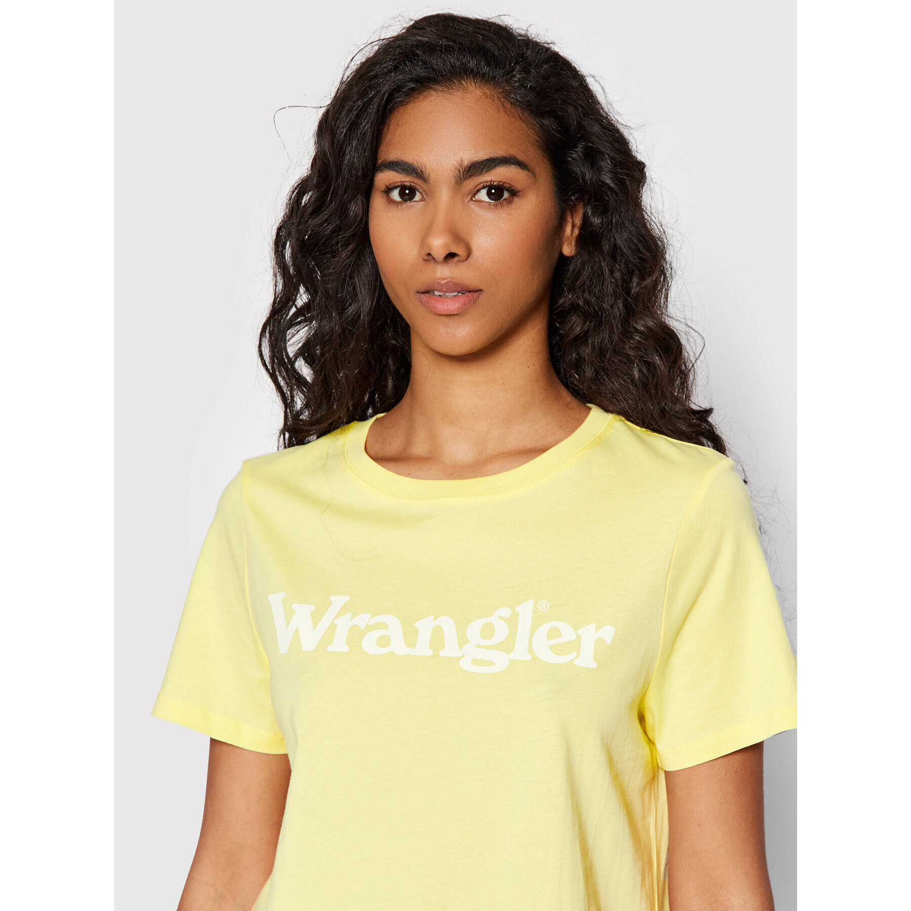 Wrangler Тишърт W7N4GHY19 Жълт Regular Fit - Pepit.bg