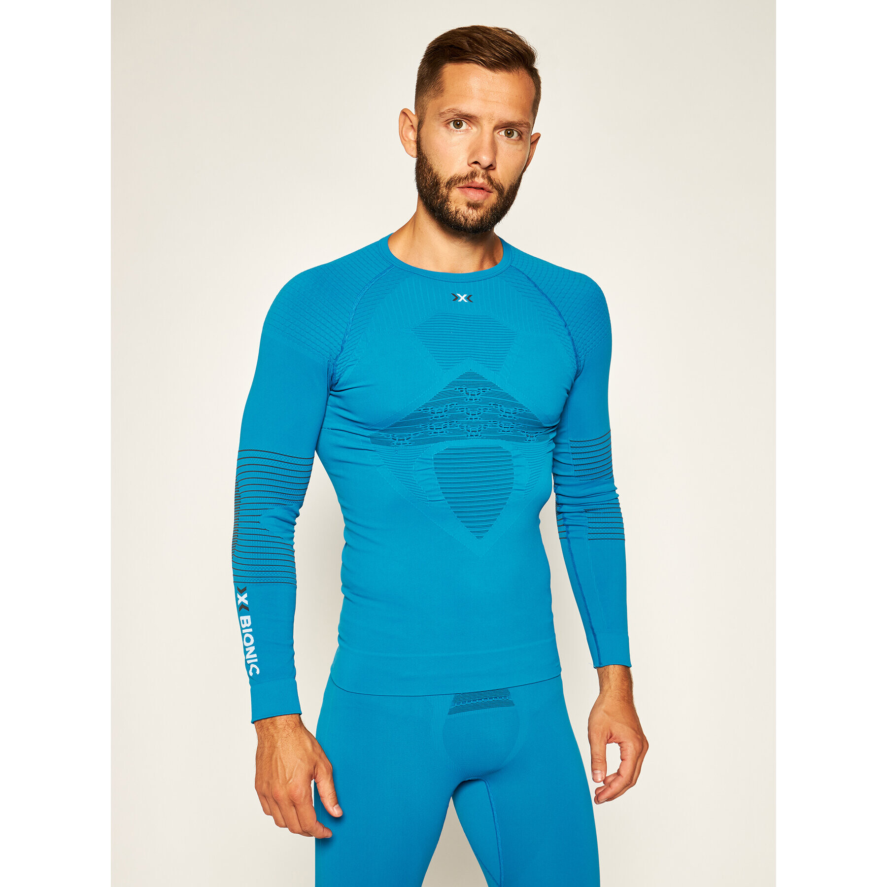 X-Bionic Термооблекло горна част Energizer 4.0 NGYT06W19M Син Slim Fit - Pepit.bg