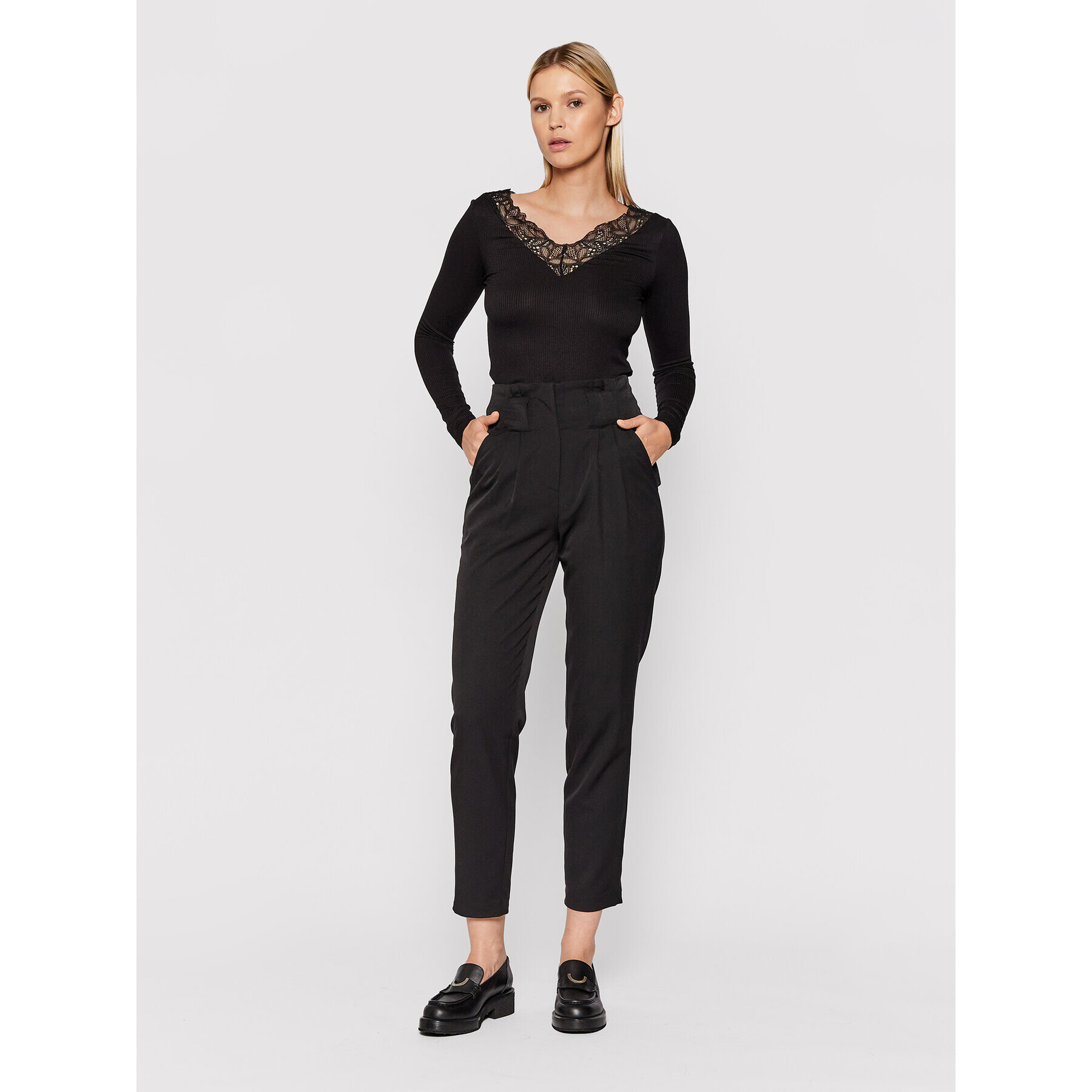 YAS Блуза Elle 26024685 Черен Slim Fit - Pepit.bg