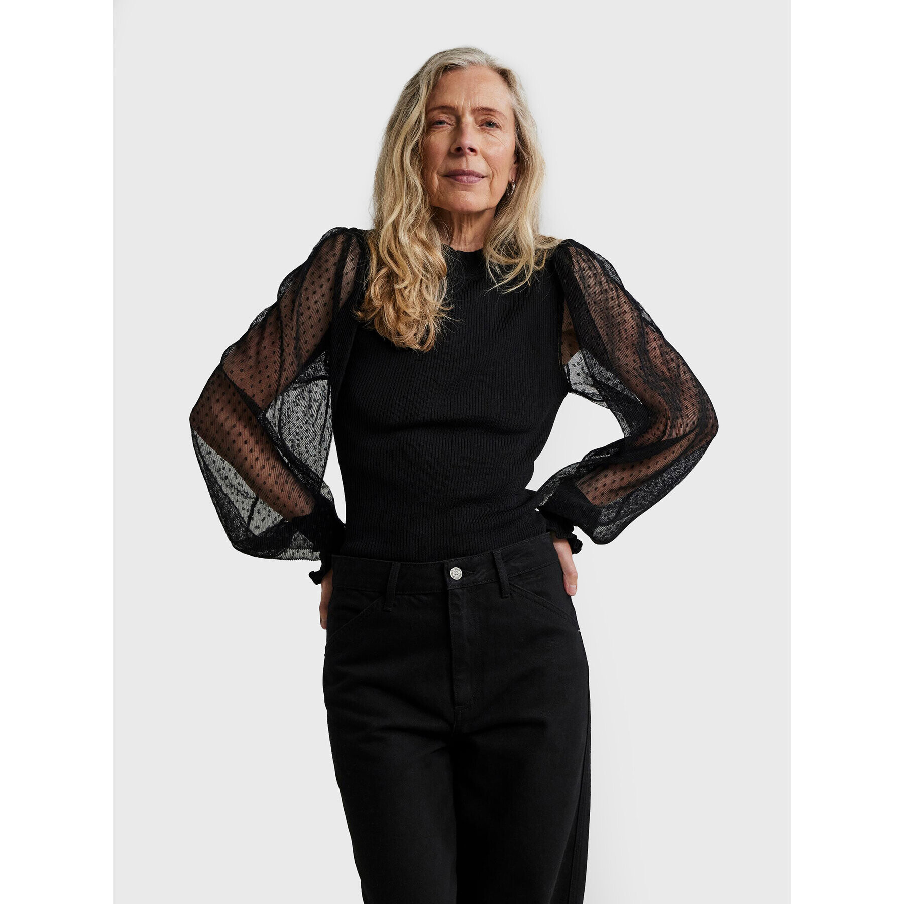 YAS Блуза Melania 26028579 Черен Slim Fit - Pepit.bg
