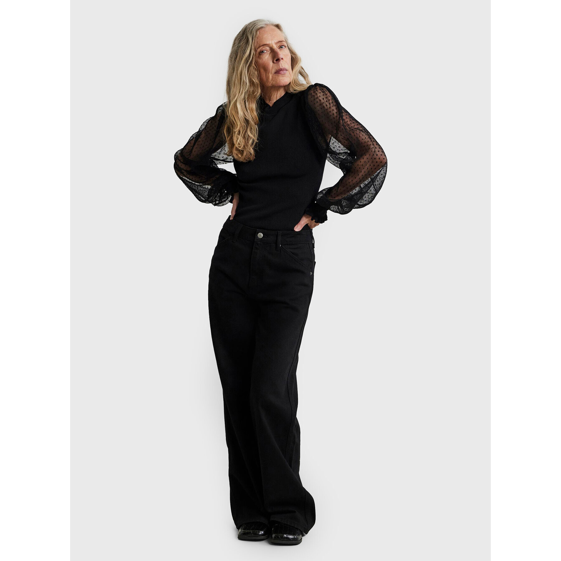 YAS Блуза Melania 26028579 Черен Slim Fit - Pepit.bg