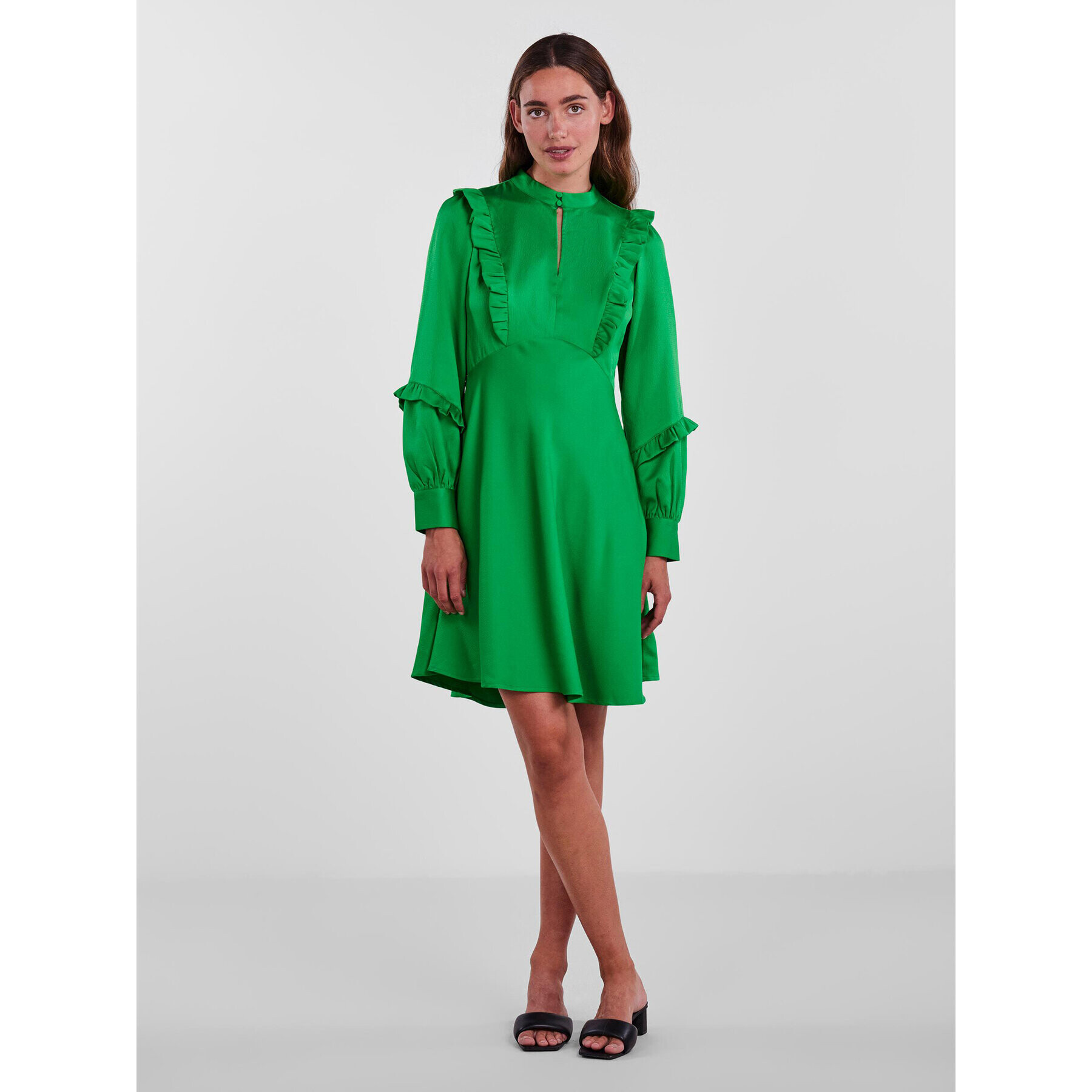 YAS Ежедневна рокля Ferini 26028182 Зелен Regular Fit - Pepit.bg