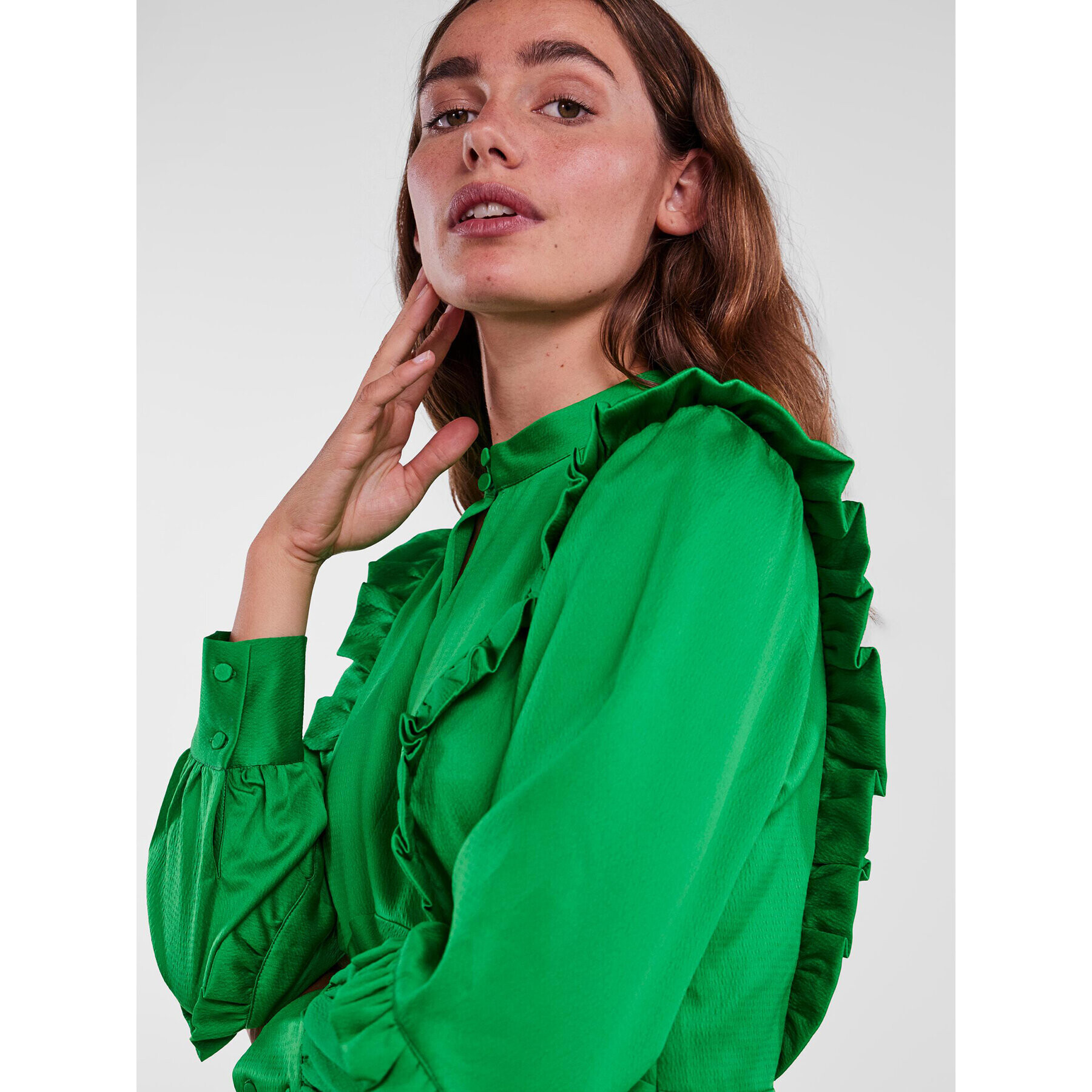 YAS Ежедневна рокля Ferini 26028182 Зелен Regular Fit - Pepit.bg