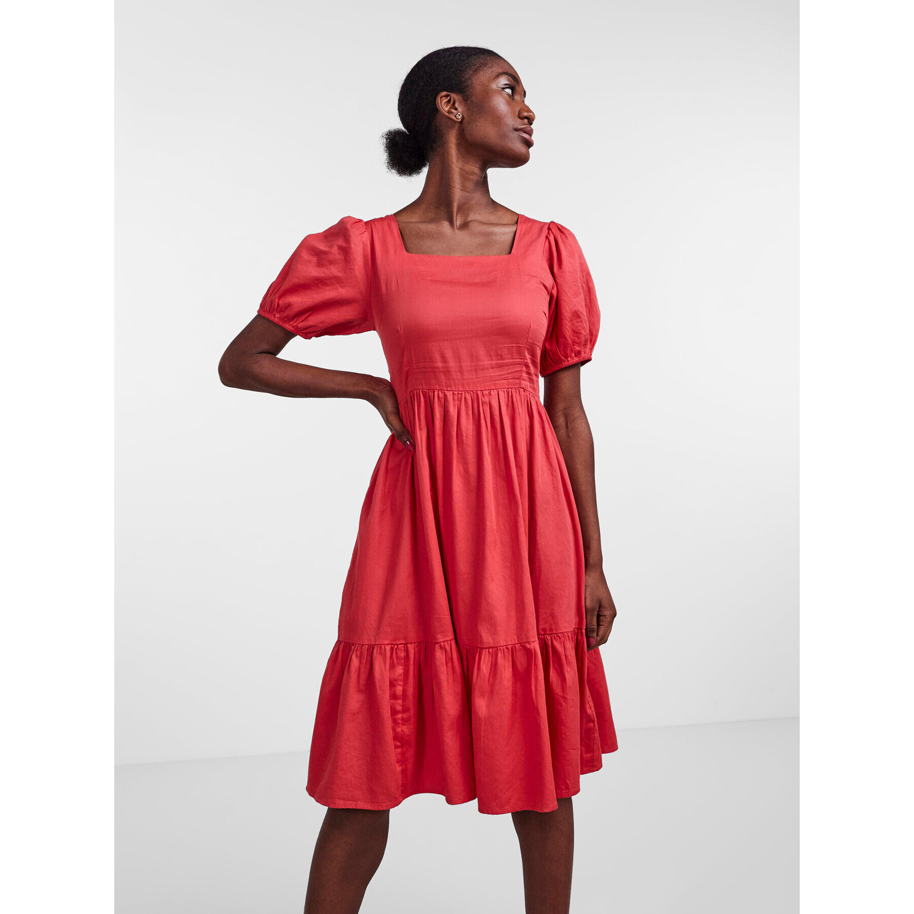 YAS Ежедневна рокля Scoopa 26027092 Червен Regular Fit - Pepit.bg