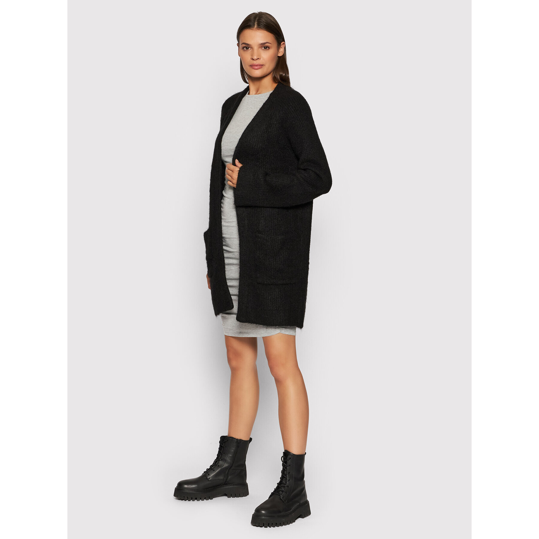 YAS Кардиган Alva 26023556 Черен Relaxed Fit - Pepit.bg