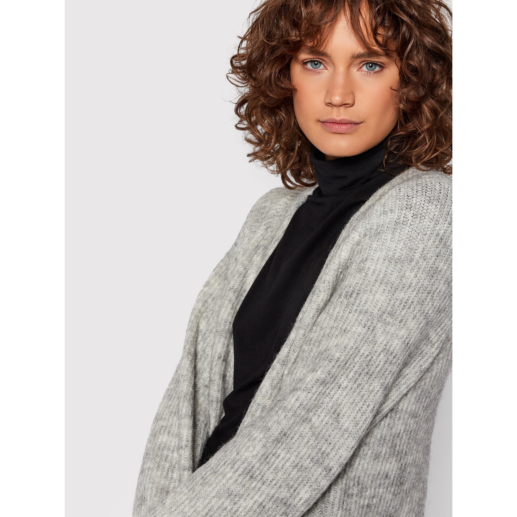 YAS Кардиган Alva 26023556 Сив Relaxed Fit - Pepit.bg