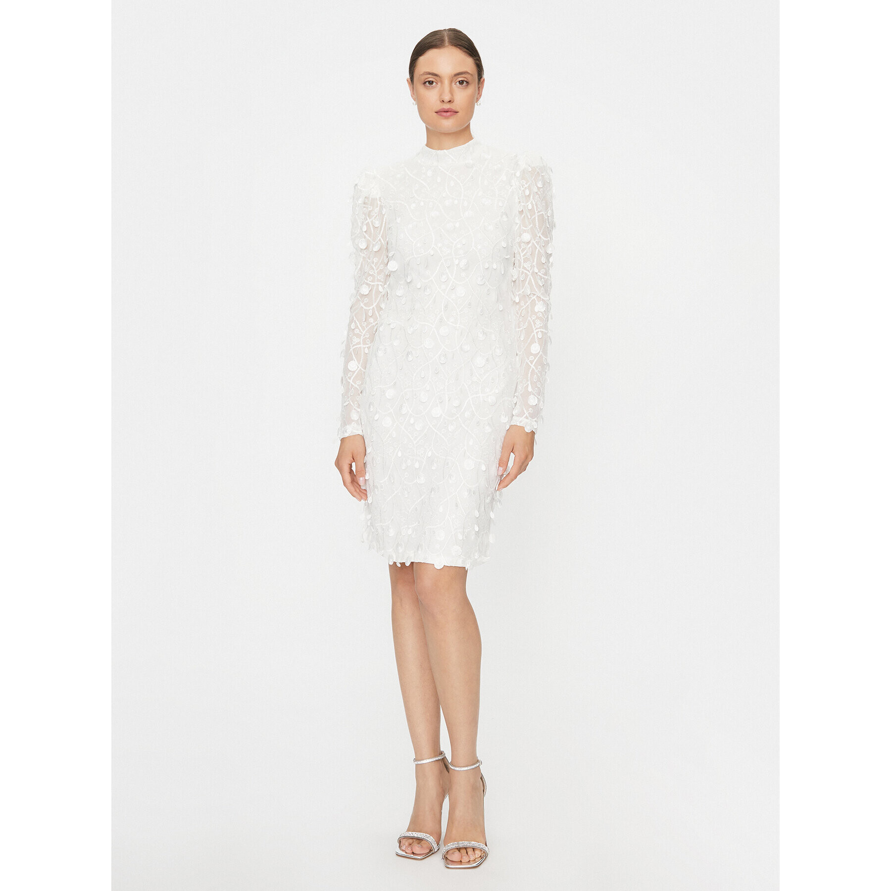 YAS Коктейлна рокля 26030914 Бял Slim Fit - Pepit.bg