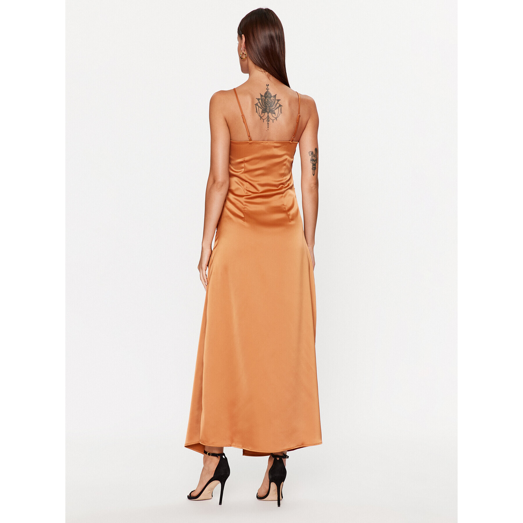 YAS Коктейлна рокля 26031521 Кафяв Regular Fit - Pepit.bg