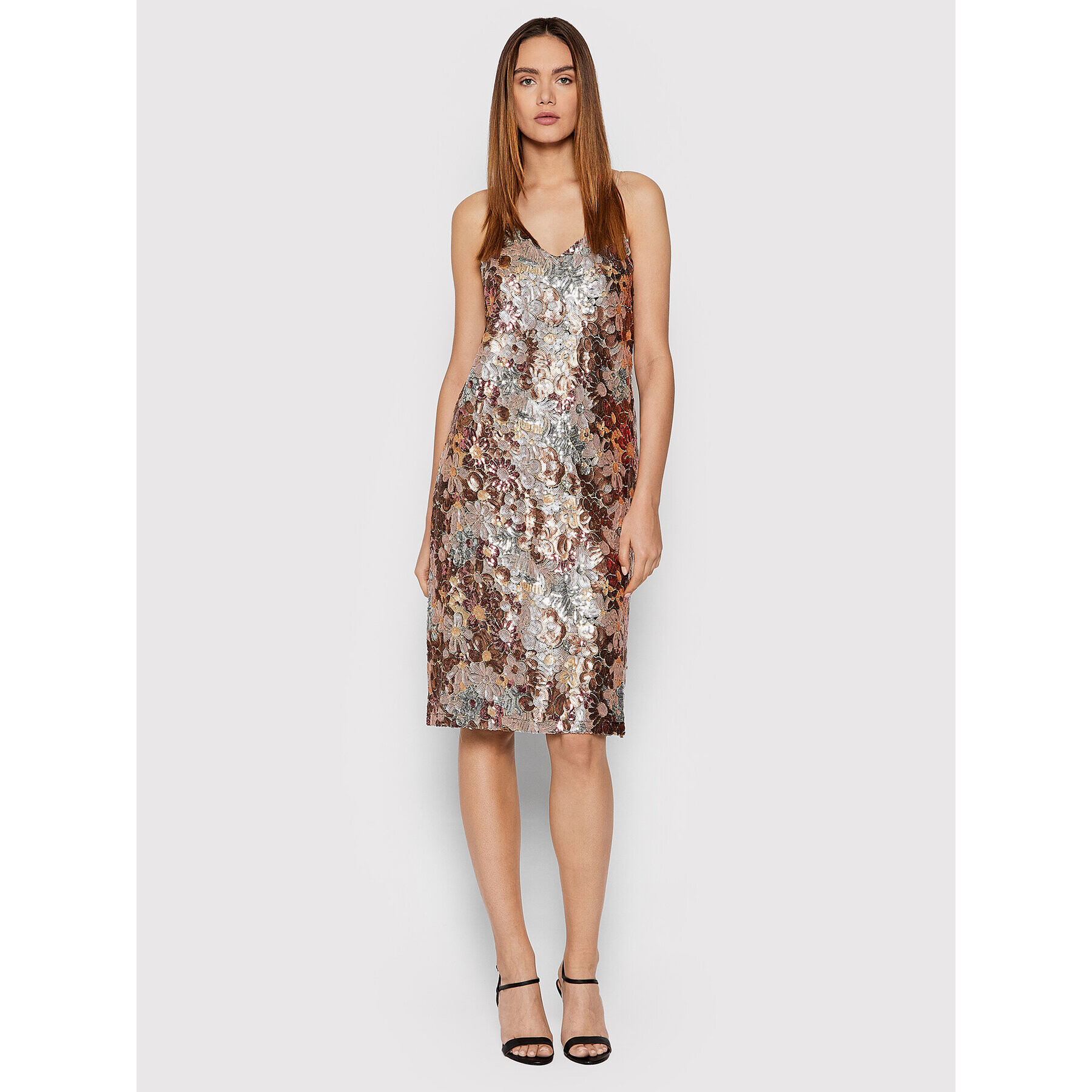 YAS Коктейлна рокля Sequenza 26024465 Кафяв Regular Fit - Pepit.bg