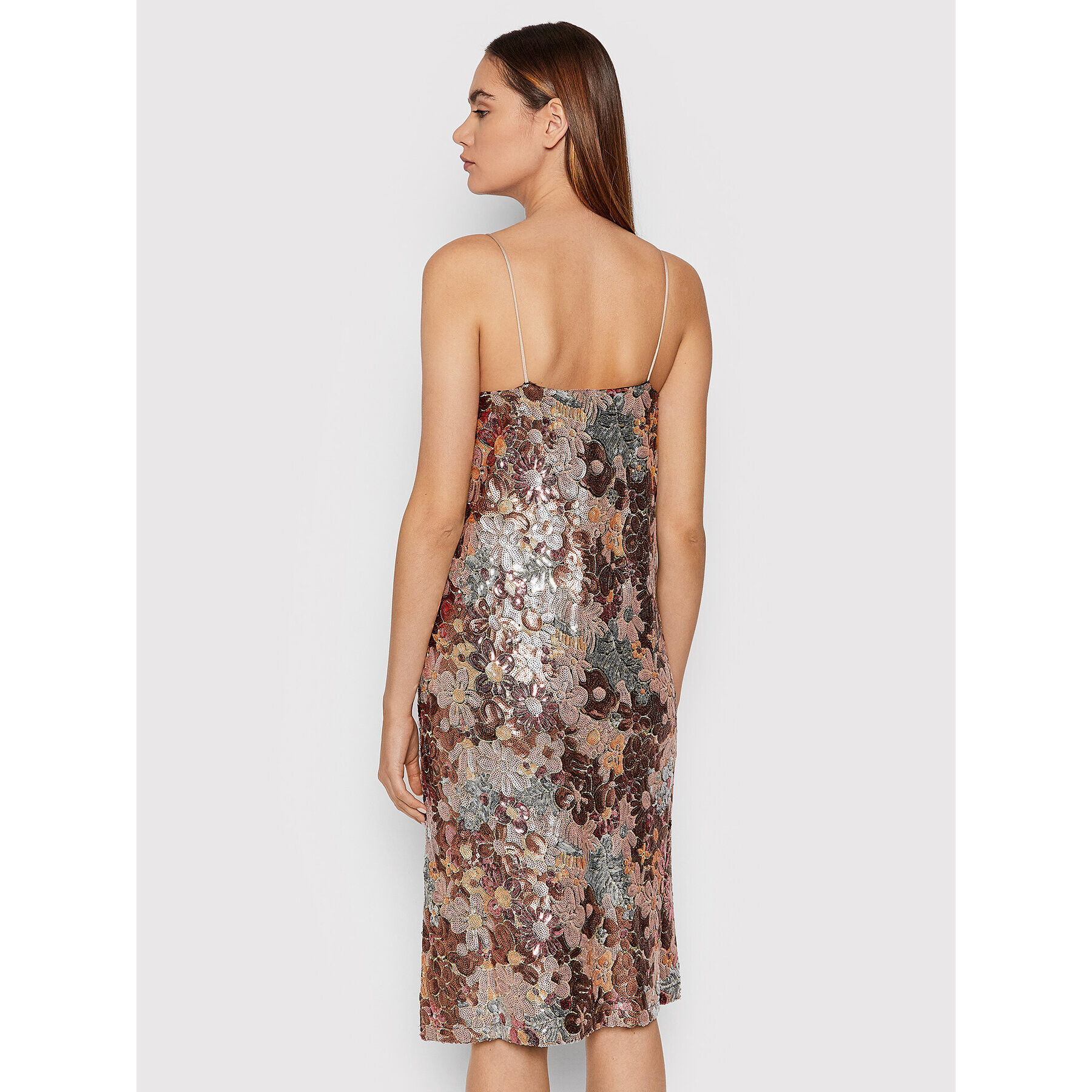 YAS Коктейлна рокля Sequenza 26024465 Кафяв Regular Fit - Pepit.bg