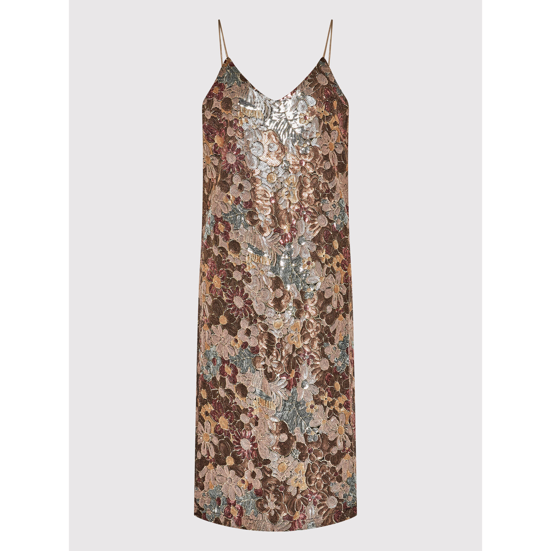 YAS Коктейлна рокля Sequenza 26024465 Кафяв Regular Fit - Pepit.bg