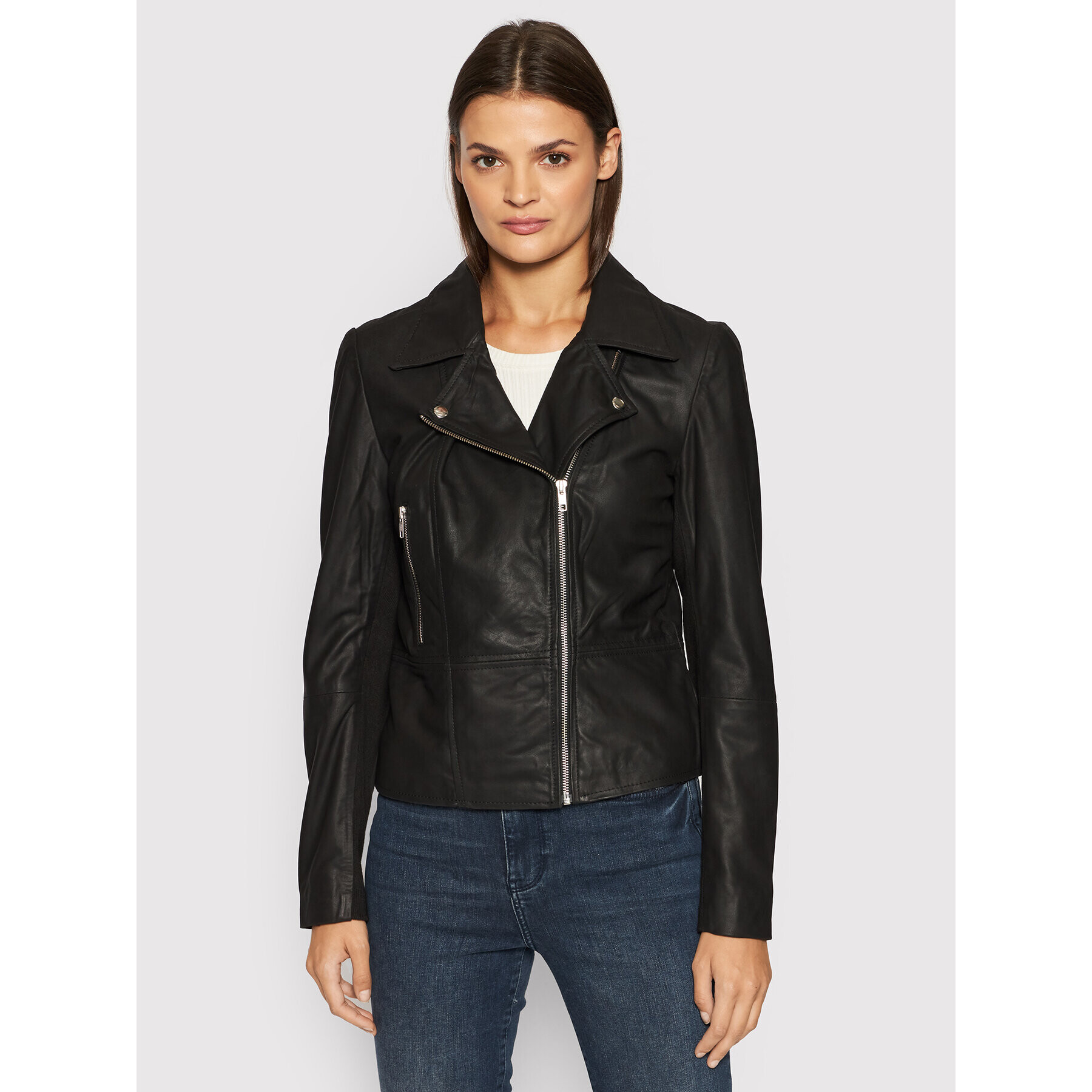 YAS Кожено яке Sophie 26018510 Черен Regular Fit - Pepit.bg