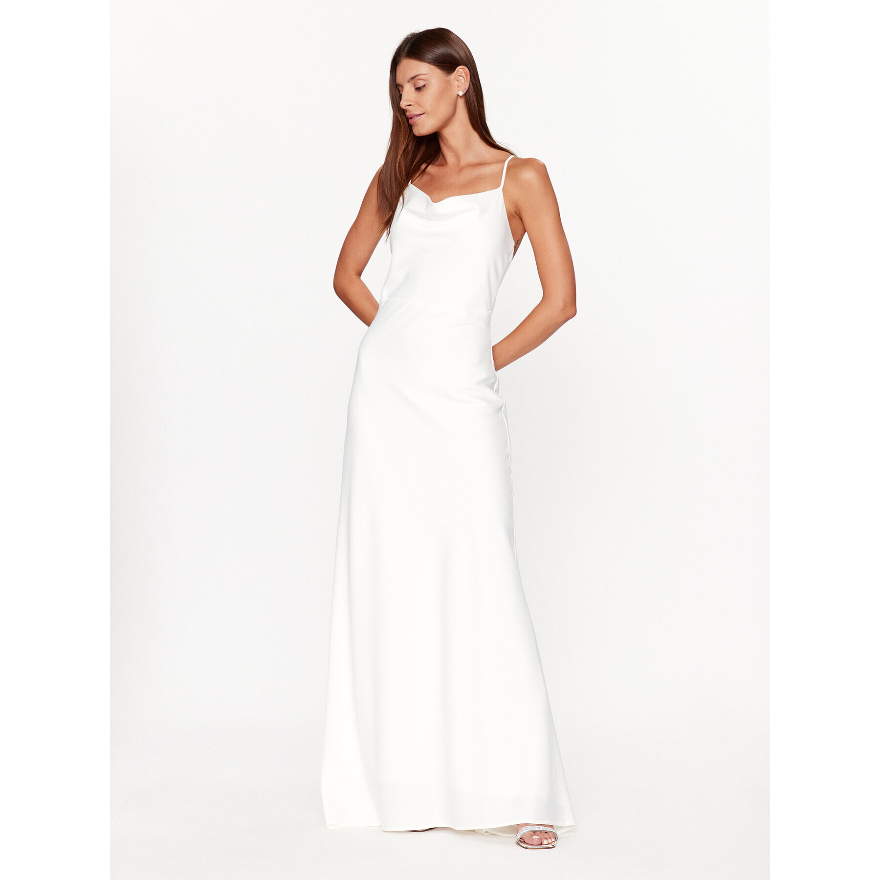 YAS Официална рокля 26030334 Бял Regular Fit - Pepit.bg