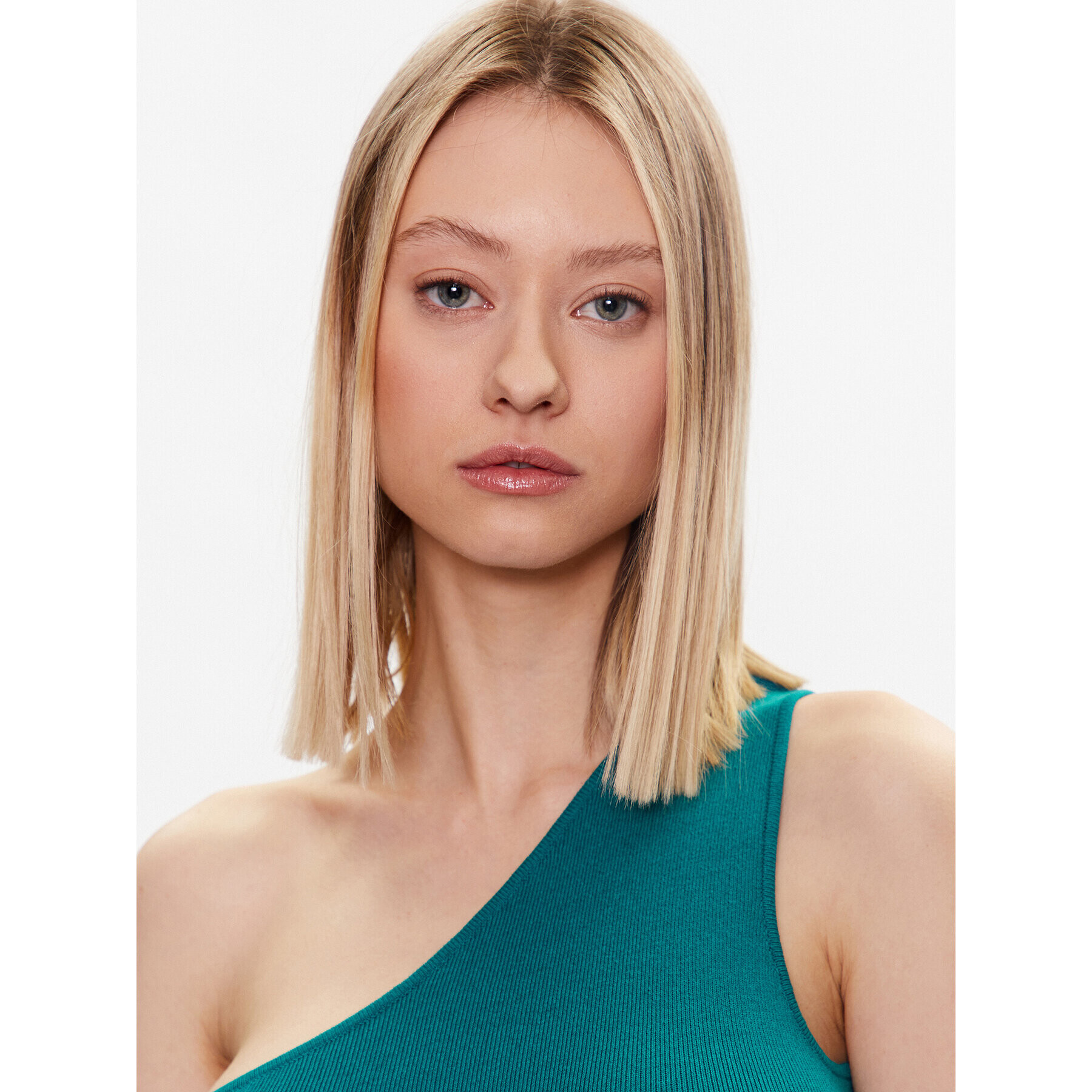 YAS Плетена рокля 26030309 Зелен Slim Fit - Pepit.bg