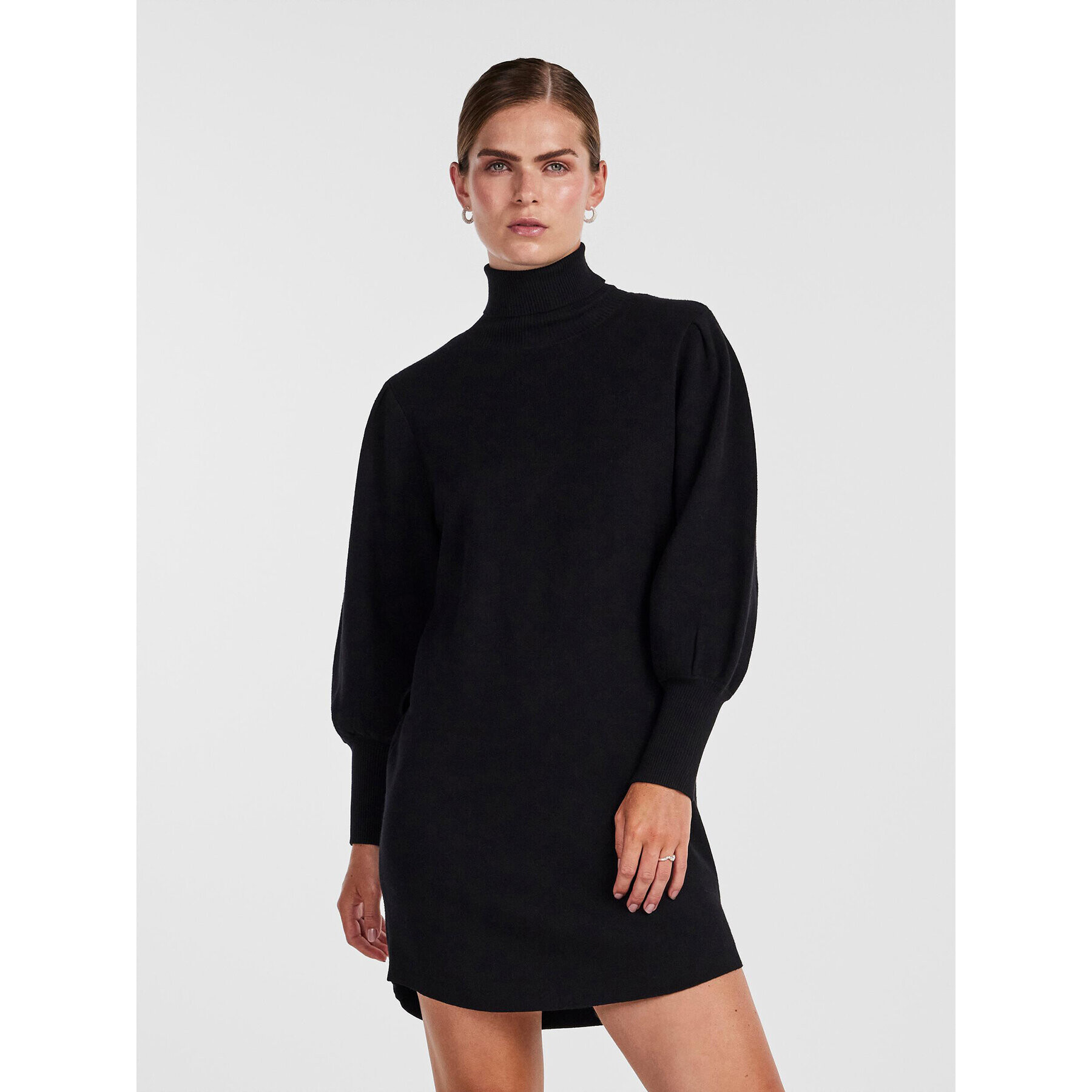 YAS Плетена рокля 26030696 Черен Regular Fit - Pepit.bg