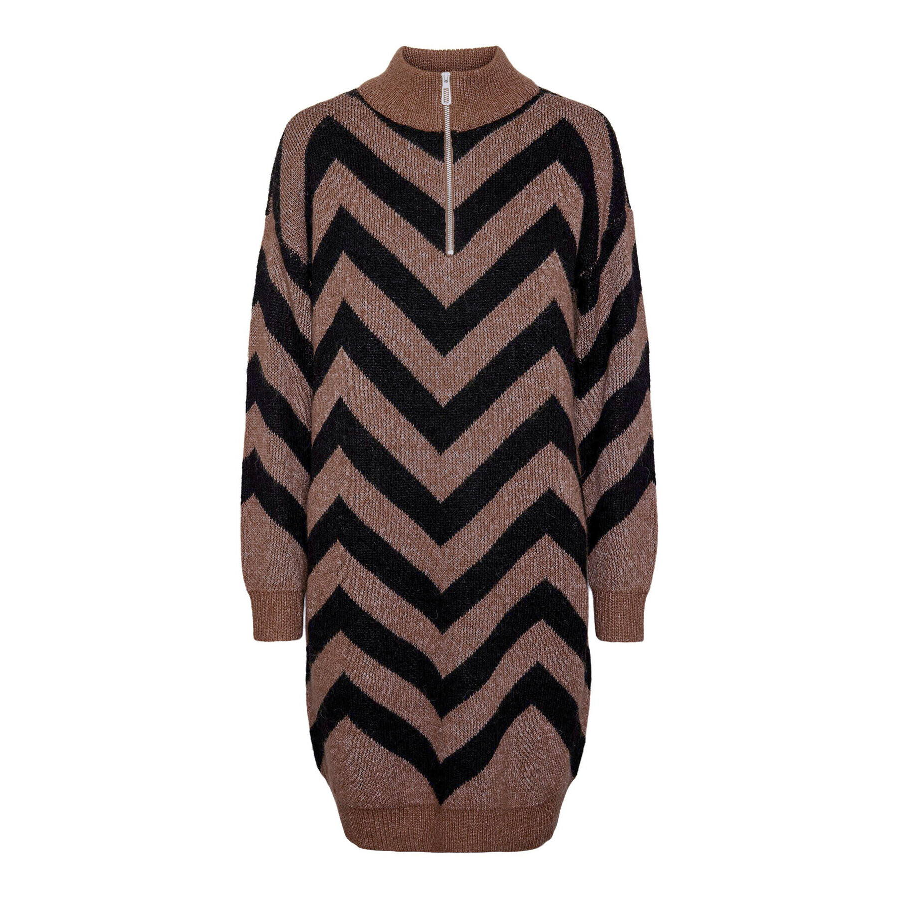 YAS Плетена рокля 26030801 Кафяв Regular Fit - Pepit.bg