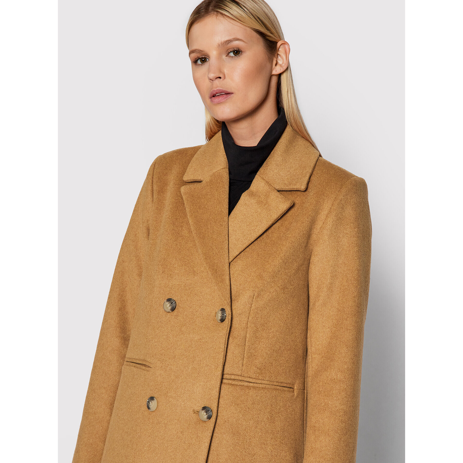 YAS Преходно палто Essia 26023637 Кафяв Regular Fit - Pepit.bg