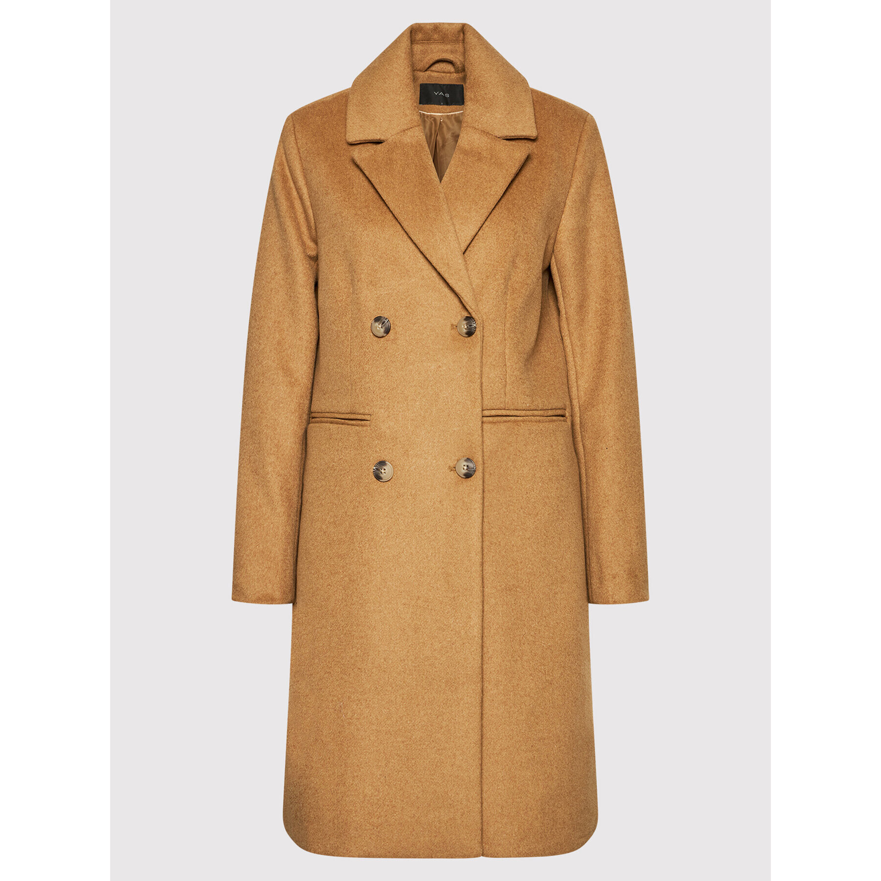 YAS Преходно палто Essia 26023637 Кафяв Regular Fit - Pepit.bg