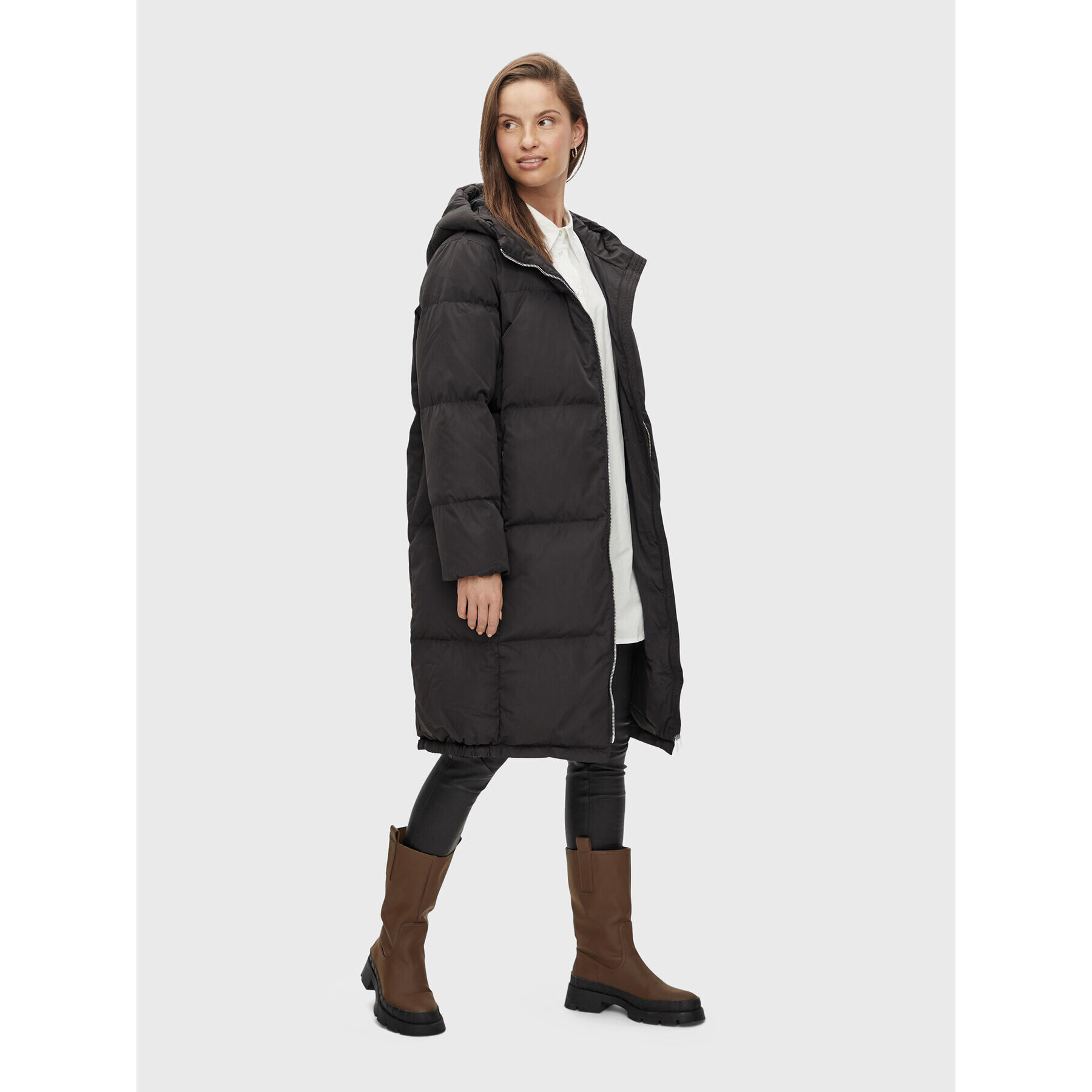 YAS Пухено яке Millys 26017102 Черен Regular Fit - Pepit.bg