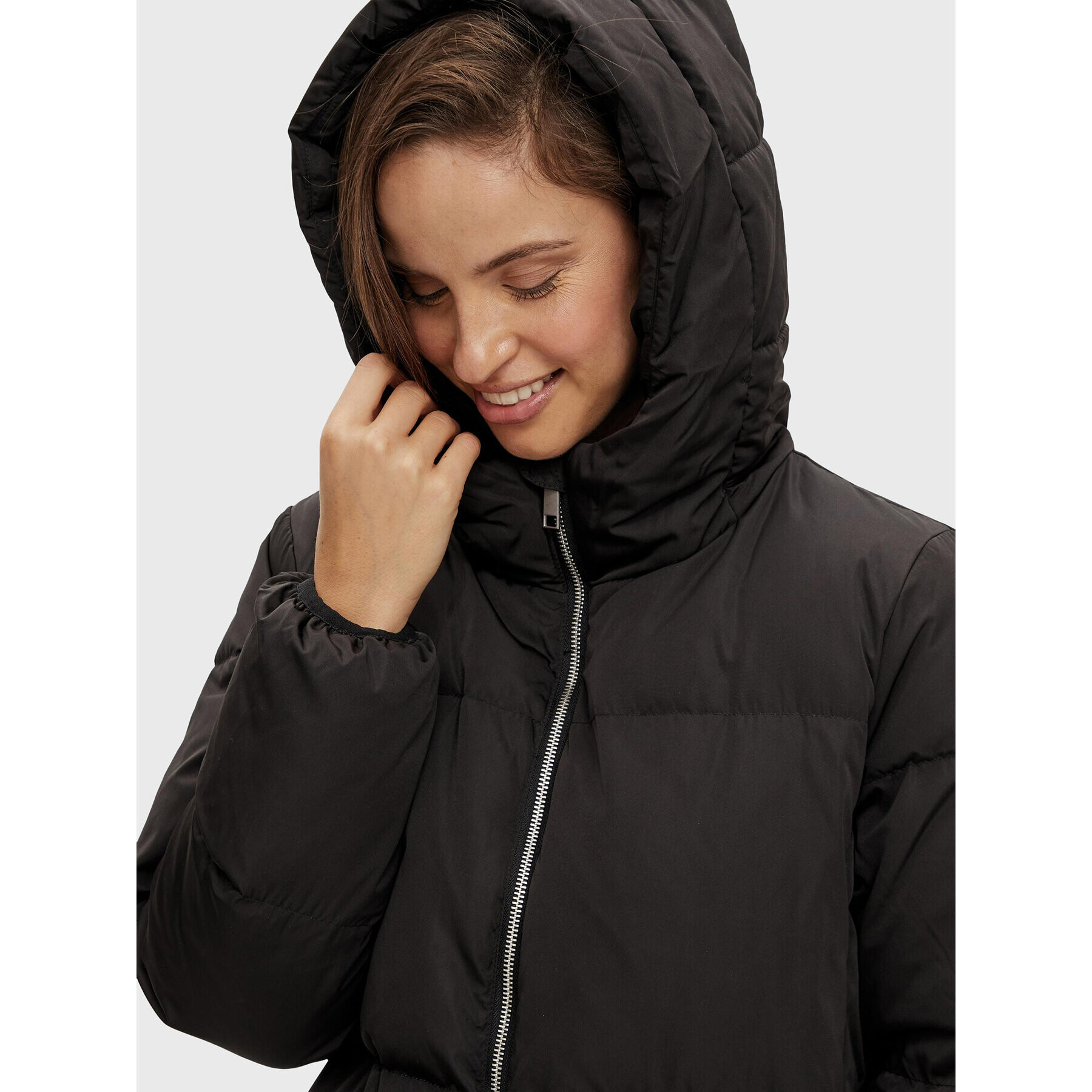 YAS Пухено яке Millys 26017102 Черен Regular Fit - Pepit.bg