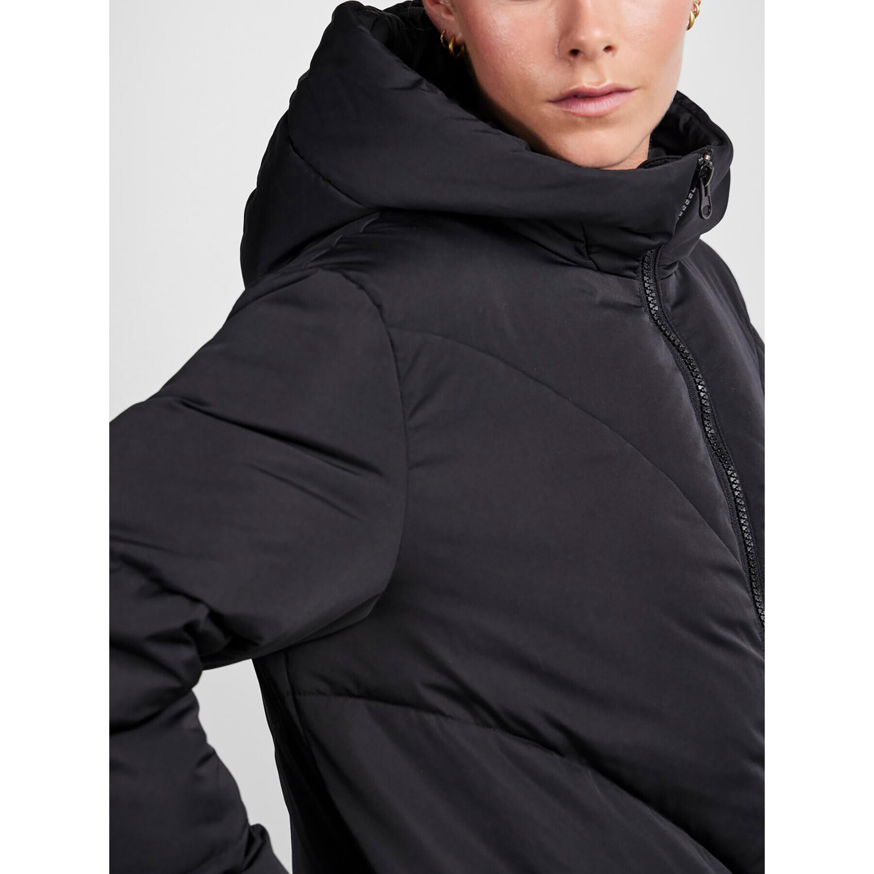 YAS Пухено яке 26030707 Черен Regular Fit - Pepit.bg