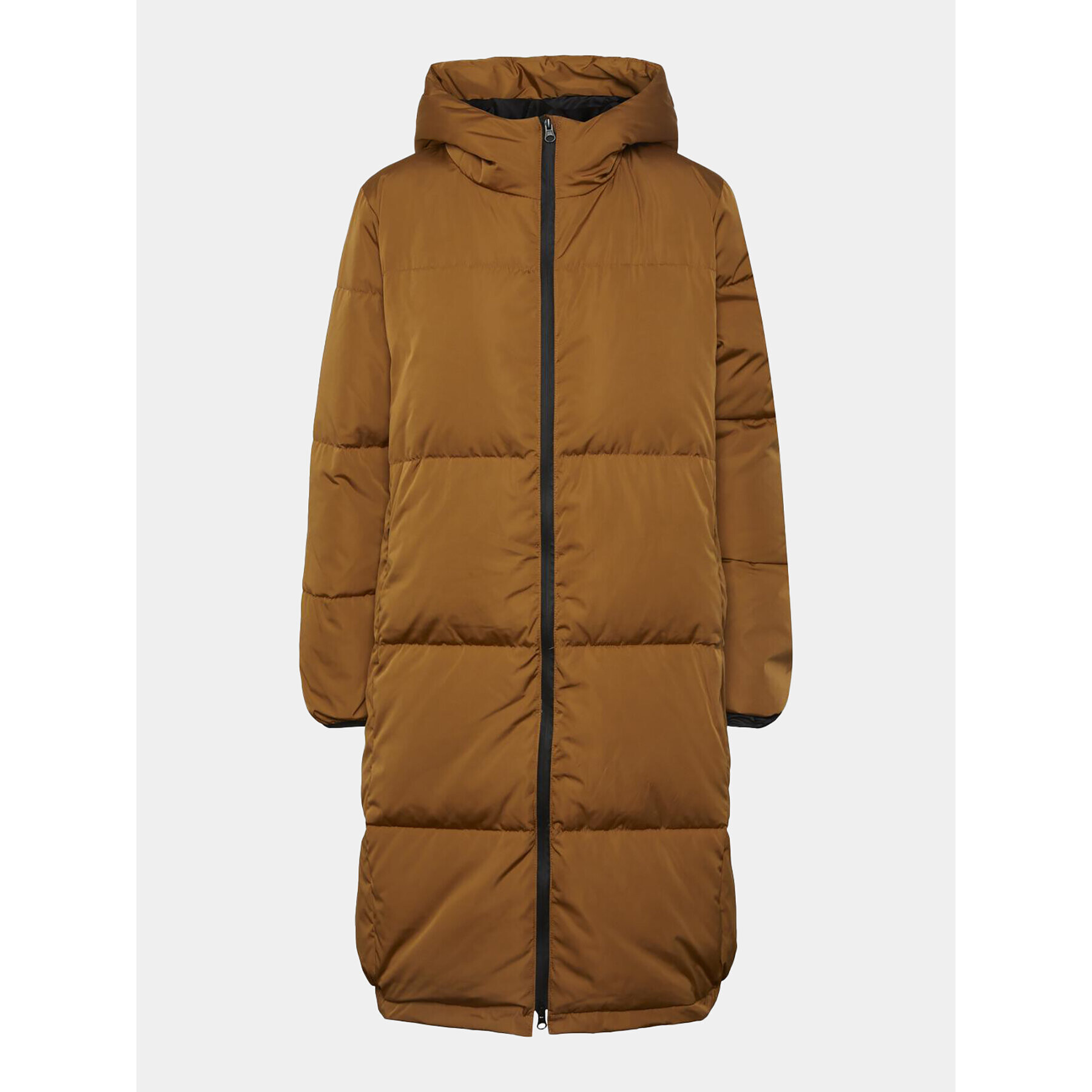 YAS Пухено яке 26031874 Кафяв Regular Fit - Pepit.bg