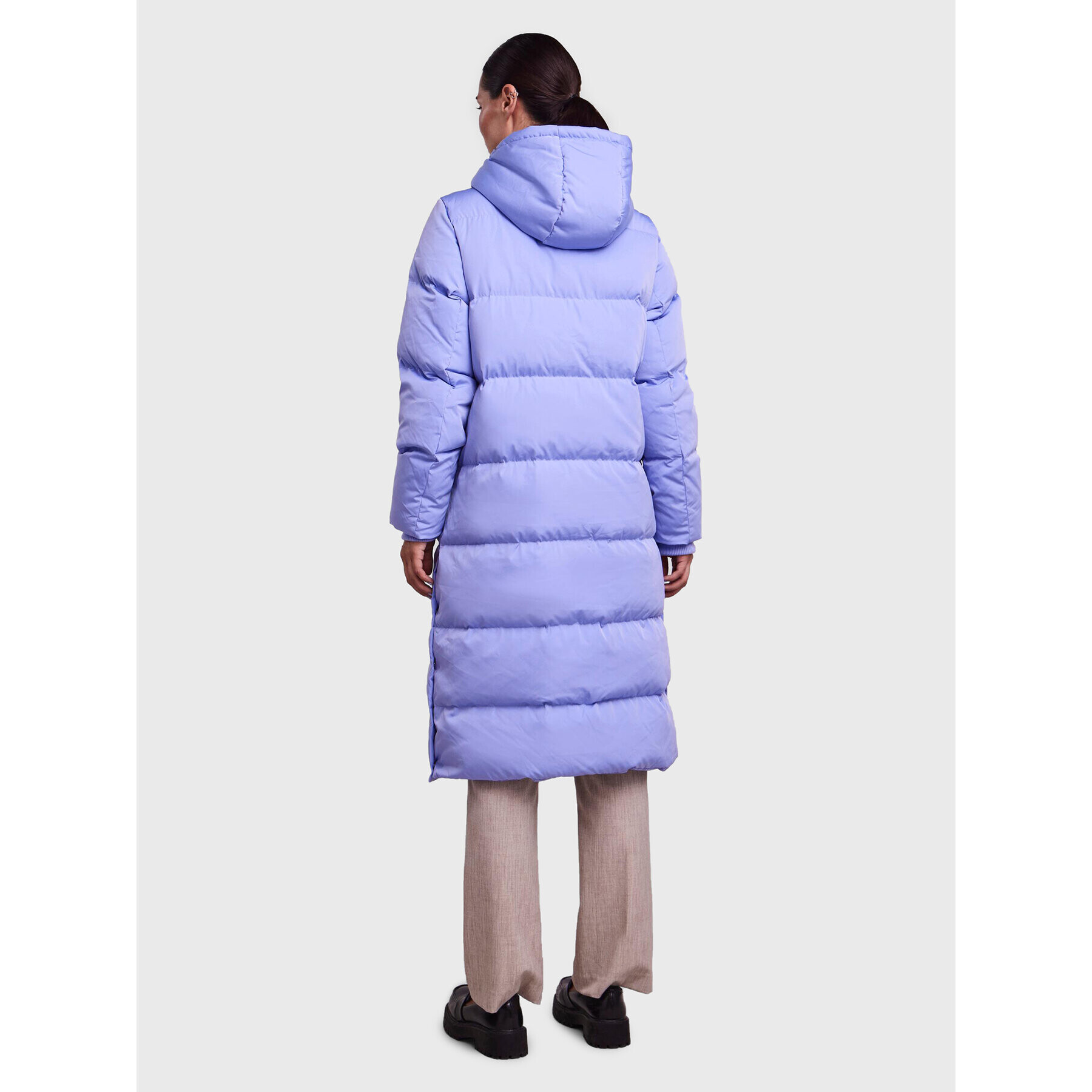 YAS Пухено яке Puffa 26023635 Виолетов Regular Fit - Pepit.bg