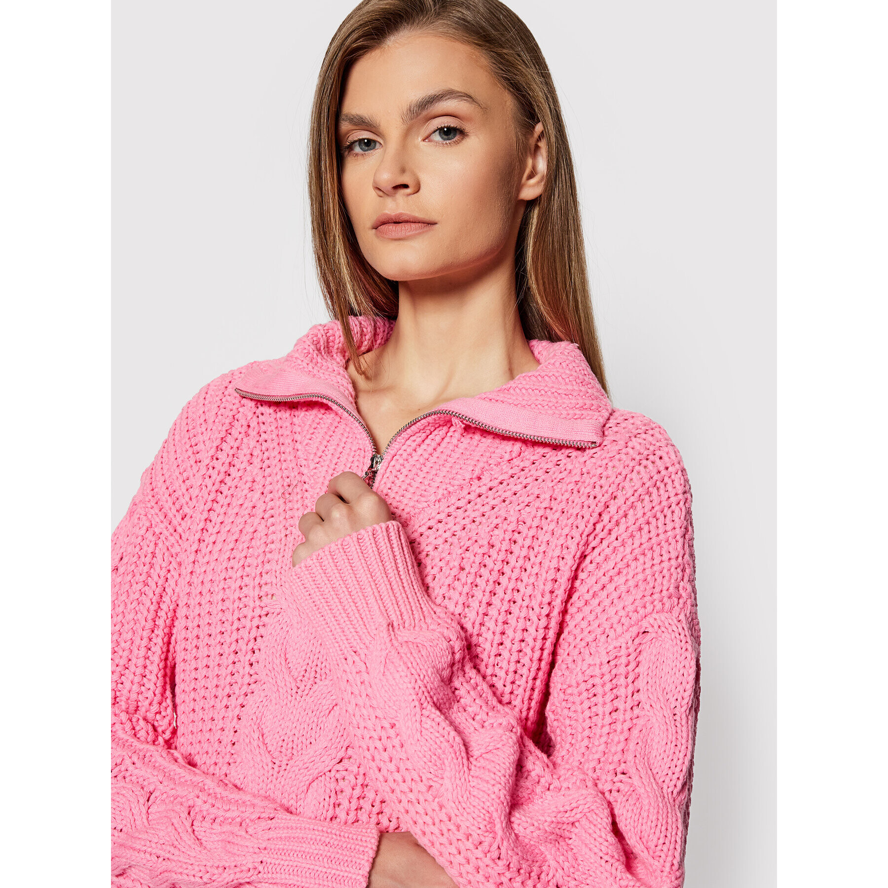 YAS Пуловер Genny 26026263 Розов Regular Fit - Pepit.bg