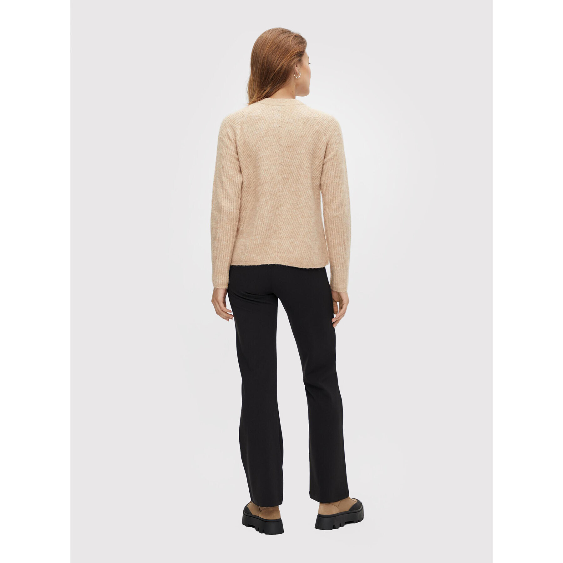 YAS Пуловер Alva 26024720 Бежов Regular Fit - Pepit.bg