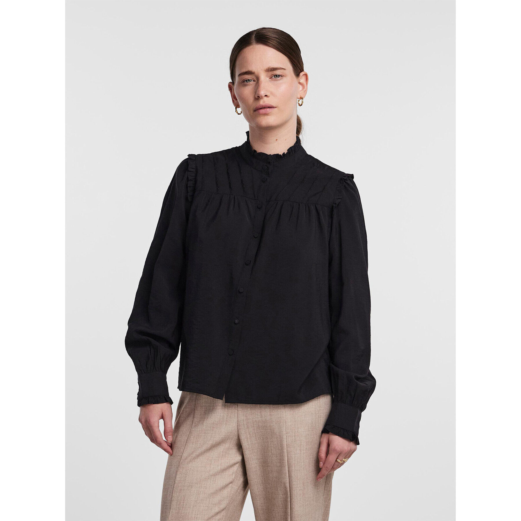 YAS Риза 26030892 Черен Regular Fit - Pepit.bg