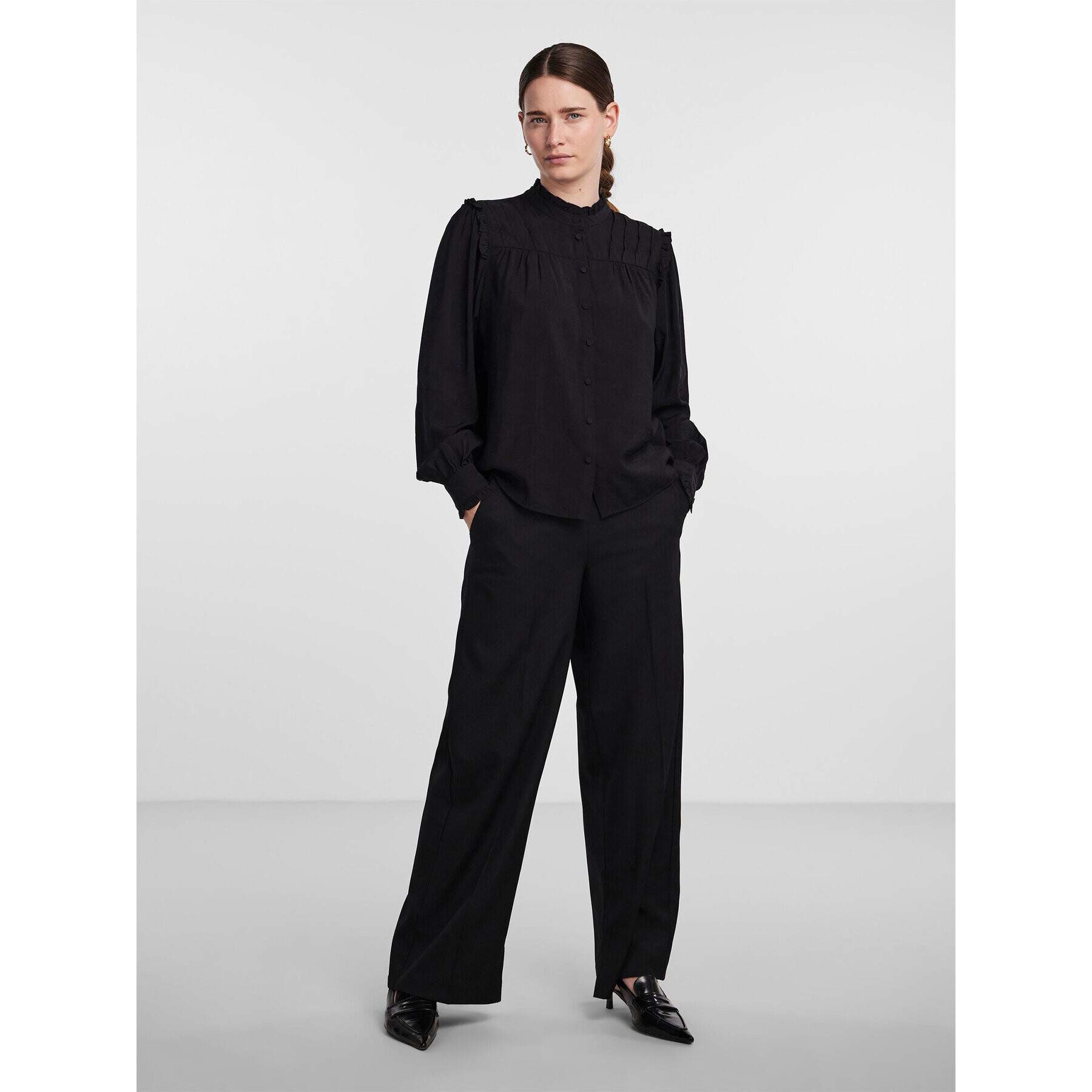 YAS Риза 26030892 Черен Regular Fit - Pepit.bg